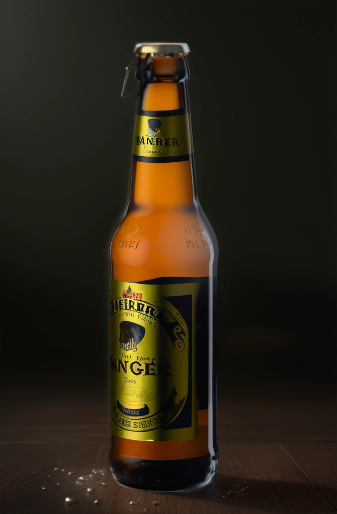 There was a bottle of beer on the table,There are spoons, pbr render, beer bottle, render corona, corona rendered, Renders, hyper realistic detailed rendering, rendered 3d model, 3 d product render, rendered illustration, Bottle, rendered in corona, photo realistic render, rendered image, photoreal render, rendered with blender, pre-rendered