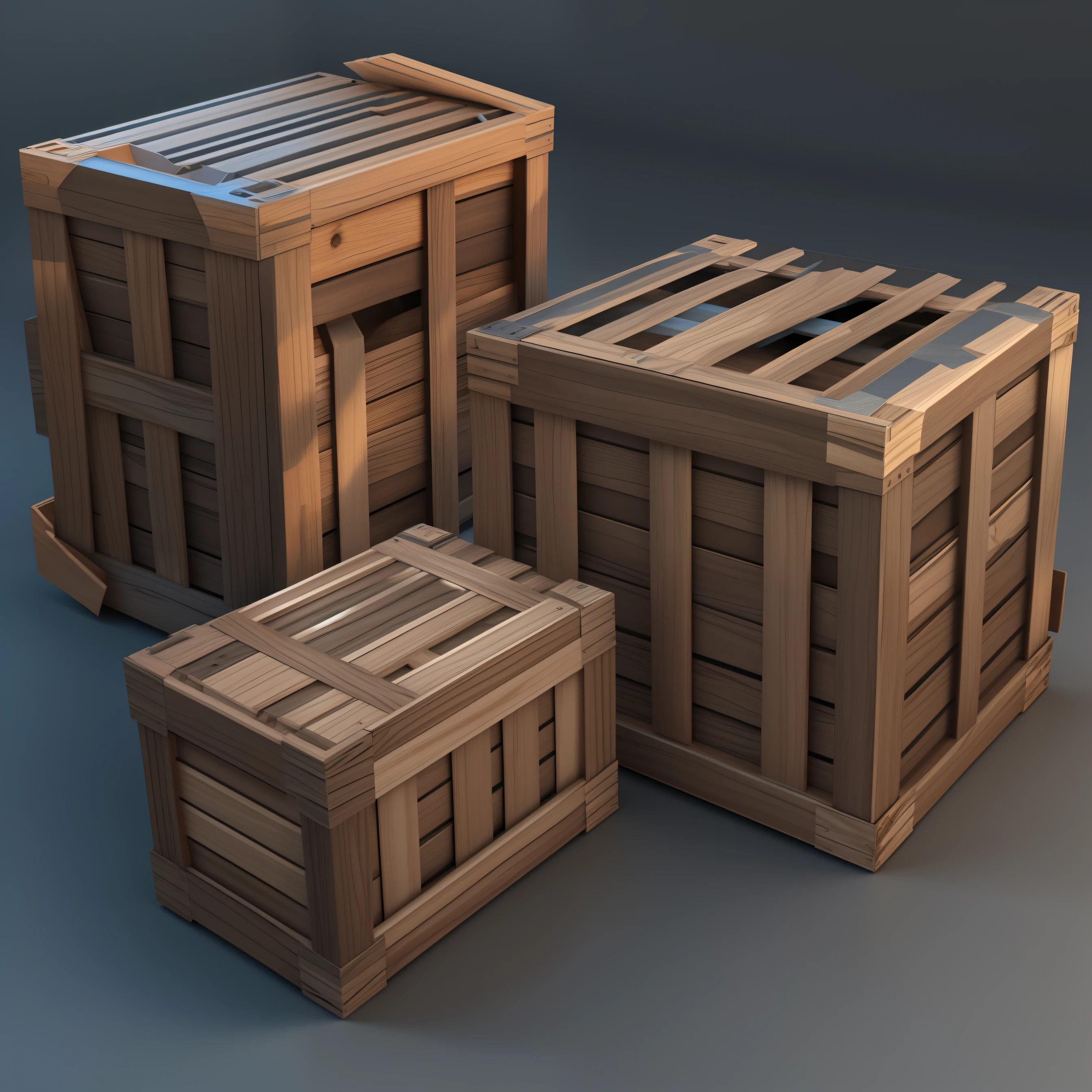3D image of a crate box weapon, masterpiece, vray tracing, hdr, 32k