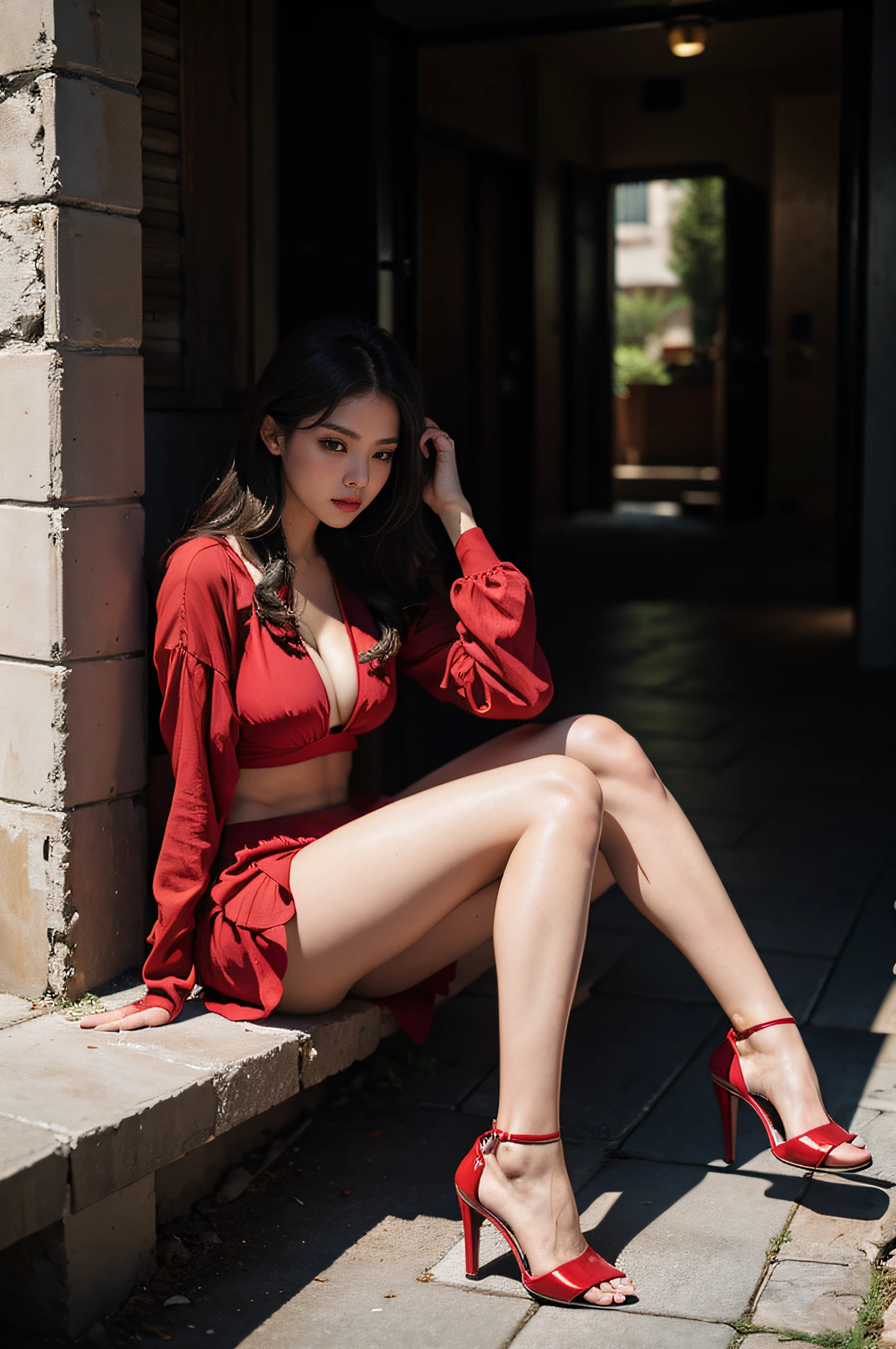 Red fashion for sexy swimsuits