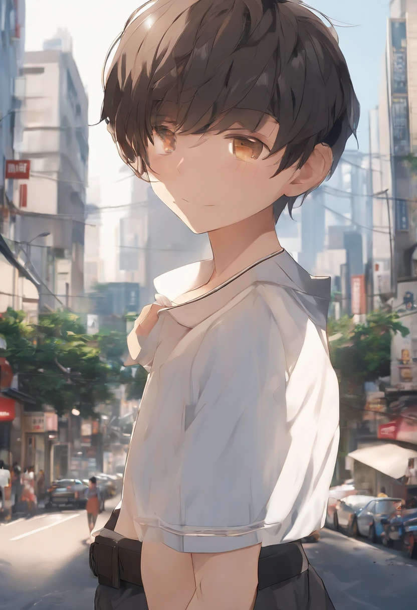 (((One Boy,Beautiful Boys,8years old))),(((Short Bob))),(((shame))),((Shy boy)),((Sexy lingerie)),((bulge in the crotch area)),((Sweaty)),(Streets of Tokyo)