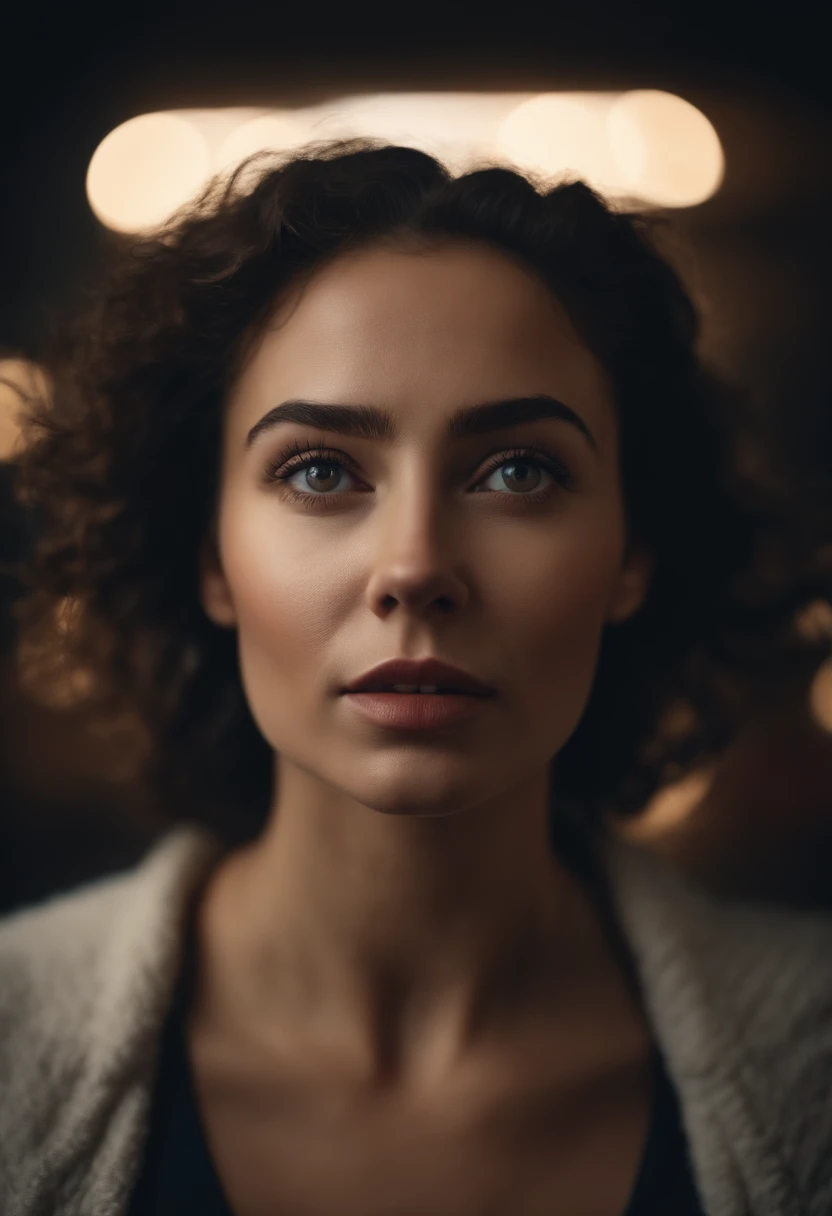 Realistic woman with face, It's like she's stretching