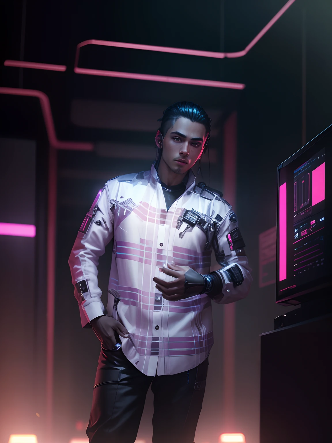 Change background, cyberpunk, handsome boy, realistic face,8k, hyper realistic,