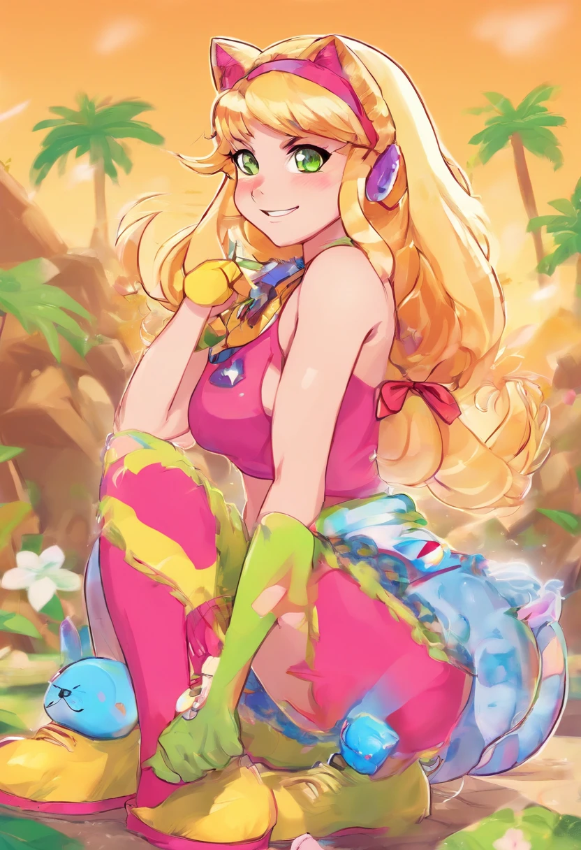 hulk hogan as an anime catgirl