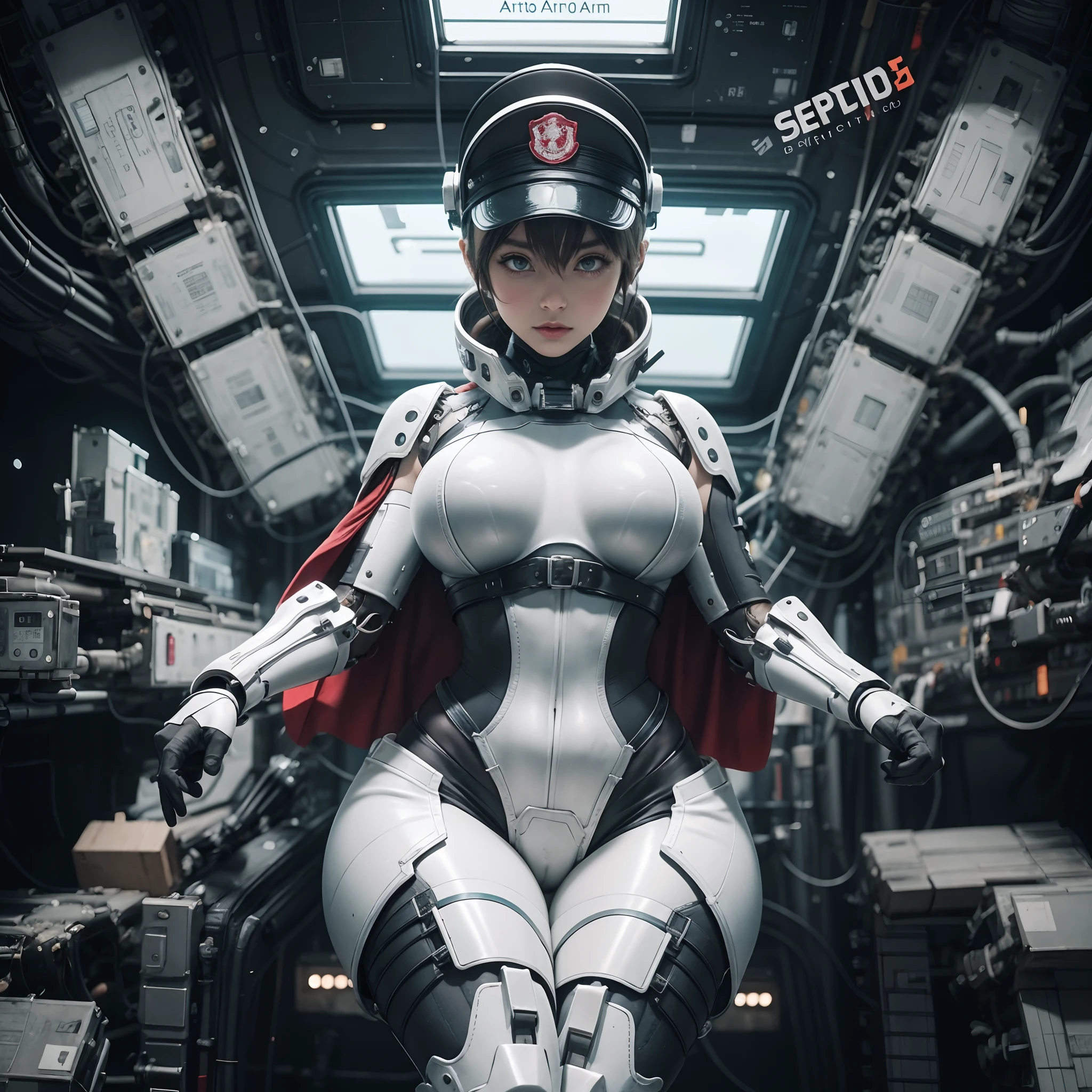 sea captain hat, superhero costumes, futuristic space adventure, anime girl in uniform posing in a space station, oppai cyberpunk, thicc, (sfw) safe for work, seductive anime girl, extremely detailed artgerm, Cartoonish, [ 4 k digital art ]!!, cutesexyrobutts, best anime 4k konachan wallpaper, detailed digital anime art, biomechanical oppai, range murata and artgerm