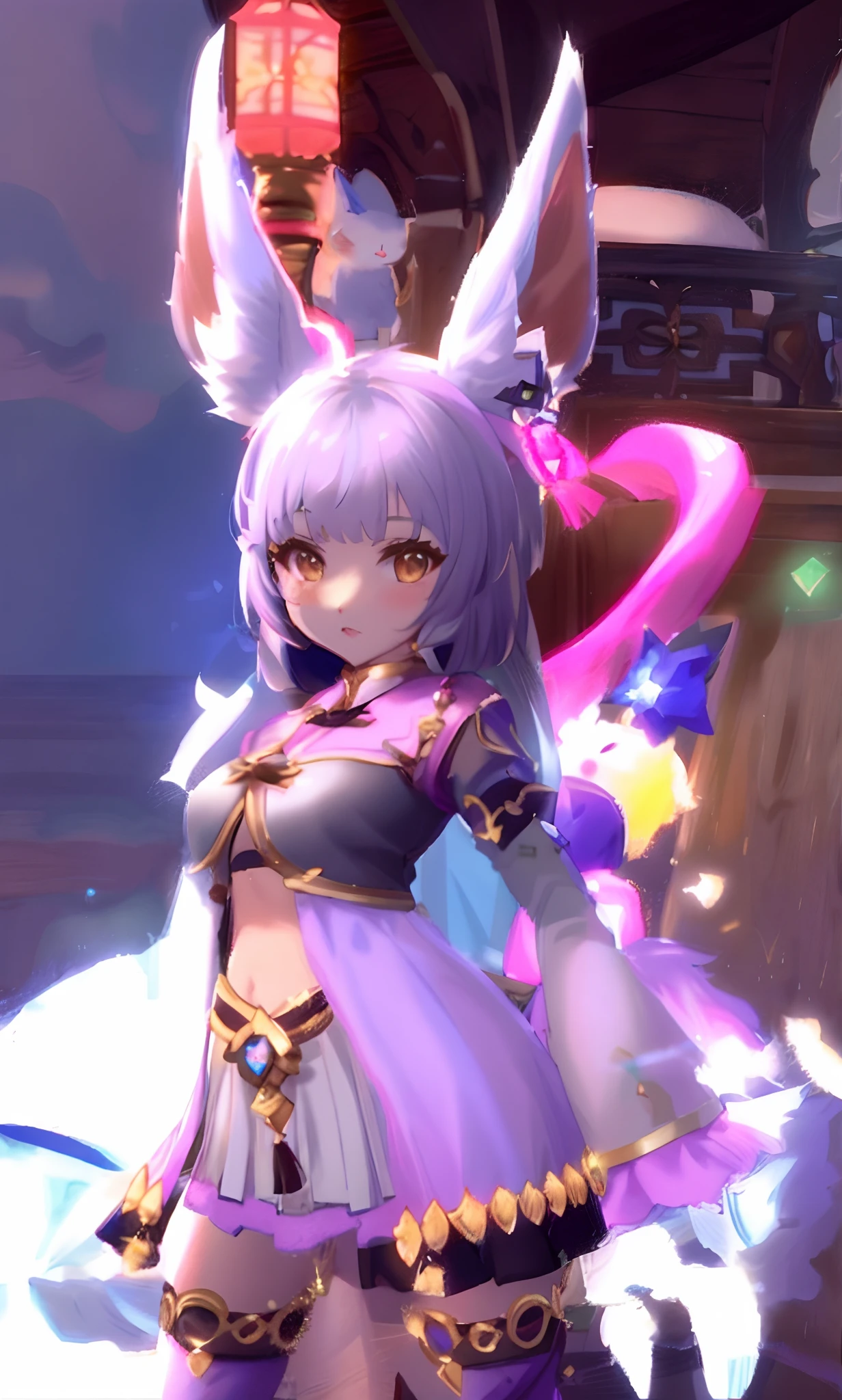 a close up of a person in a dress and a hat, ayaka game genshin impact, white cat girl, <mmorpgs scene, aion, ayaka genshin impact, from guild wars, female furry mini cute style, gear aurora, blade and soul, cute character, lalafell, jrpg character, from the azur lane videogame
