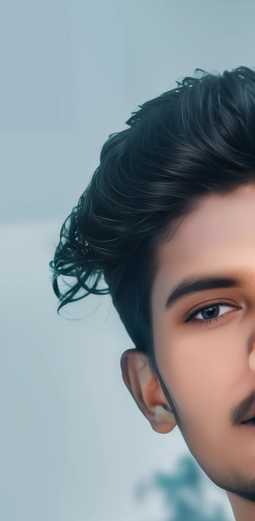 3D Bougraund change cute face realistic