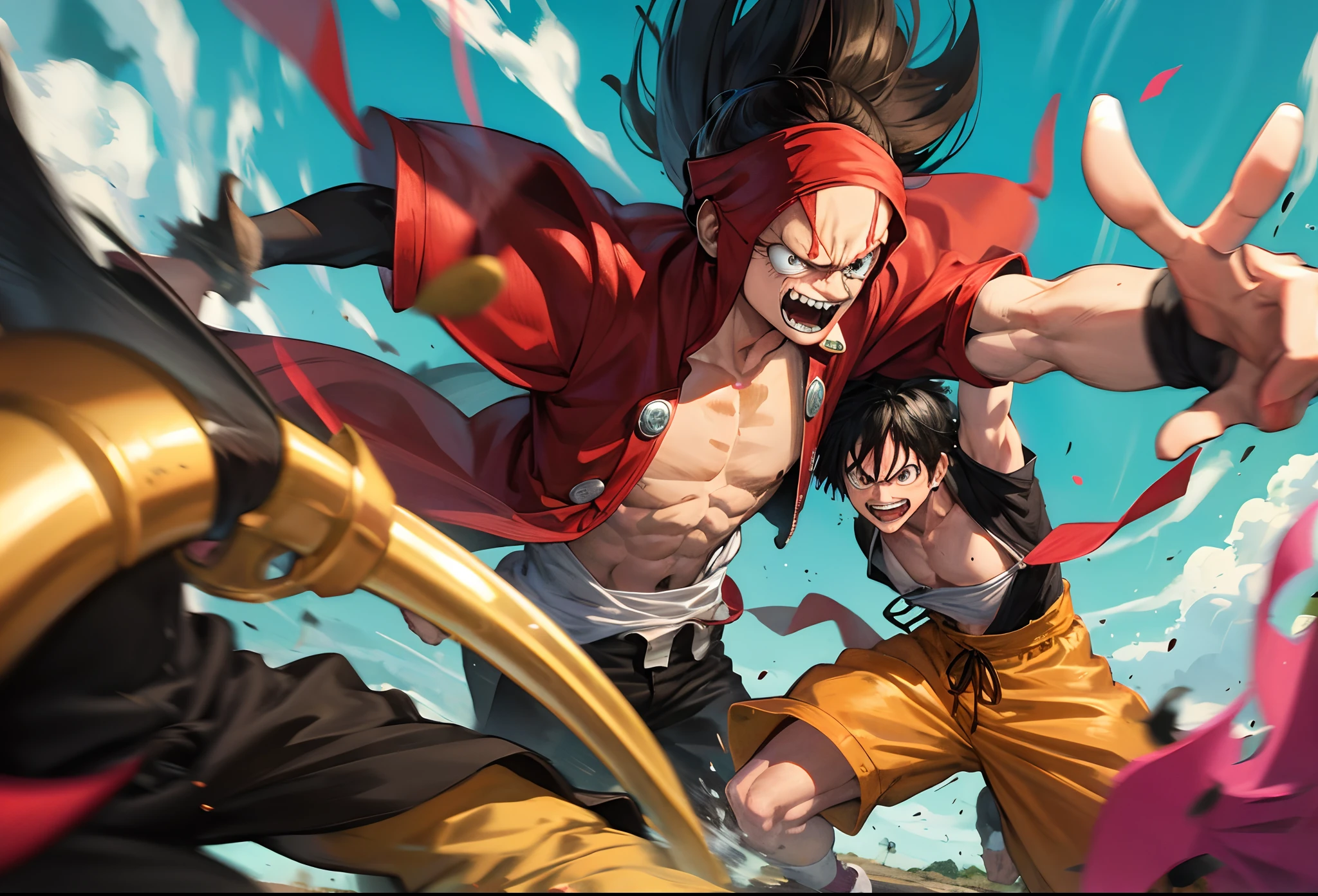 Shanks vs luffy gear 5