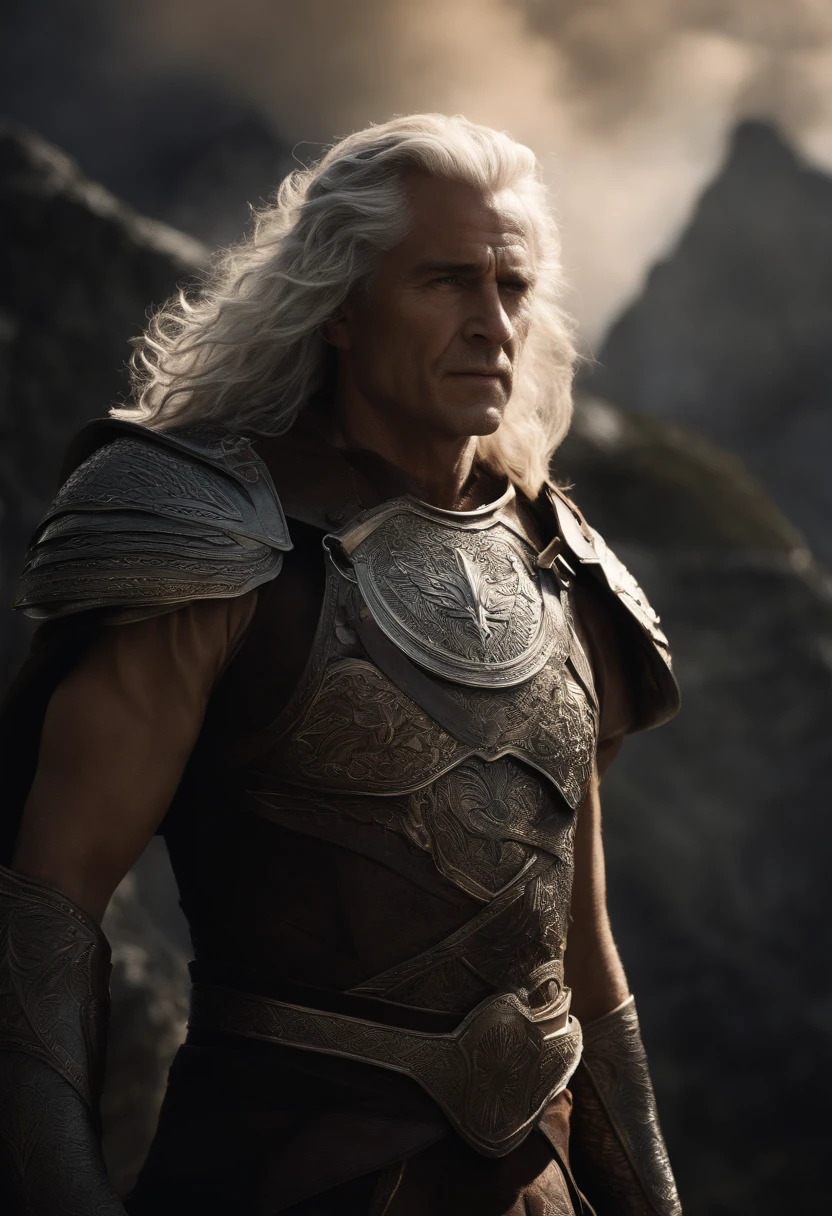 the first of the guardians, the most powerful of the Alphas, was called the appearance of a man but the strength of a god with long and braided silver-colored hair, eyes shining like stars, an armor made as if from the soul of a sun, and some wings where even the sun paled their light