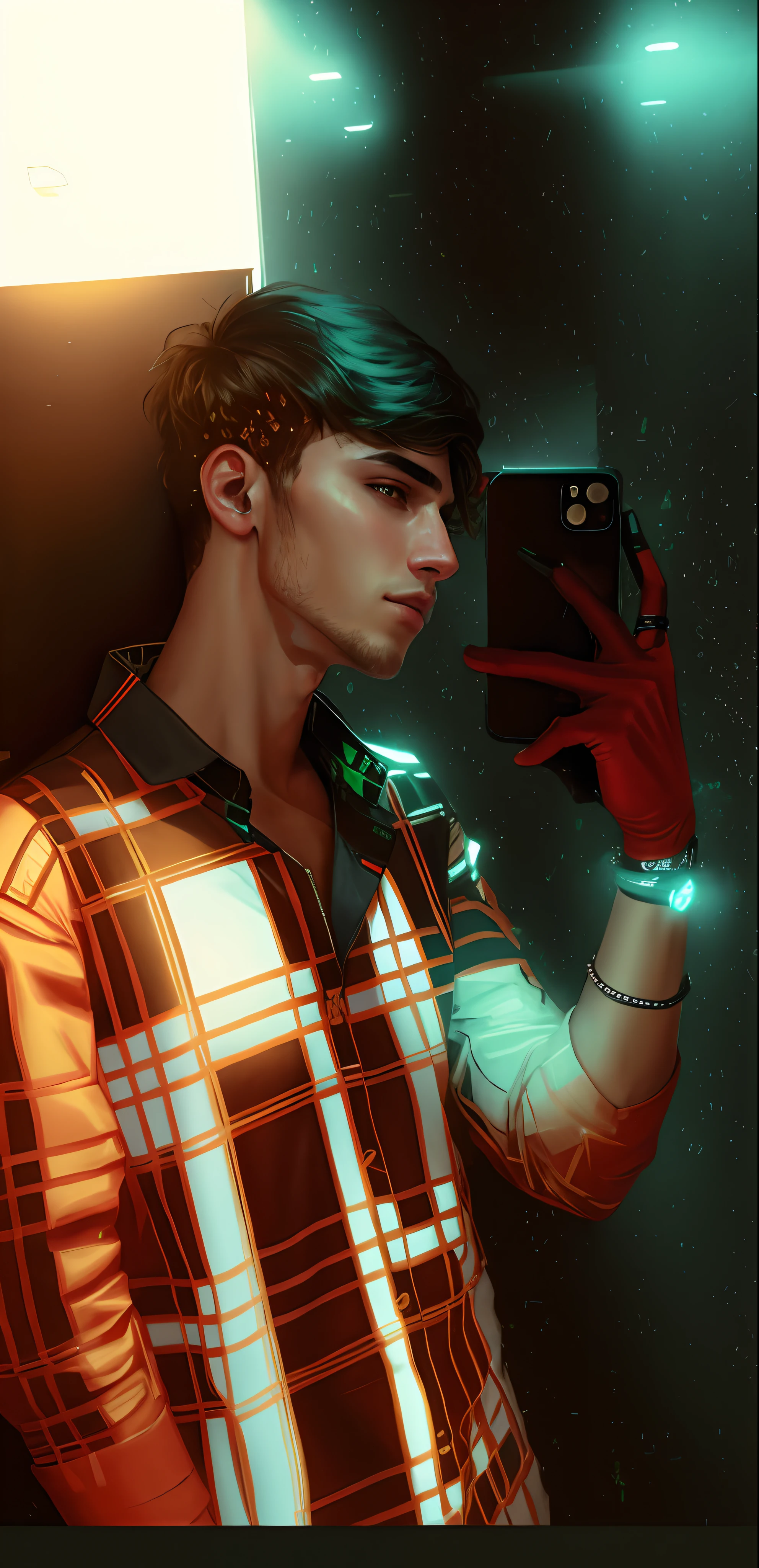 Change background cyberpunk handsome boy,realistic face,8k,Ultra realistic,