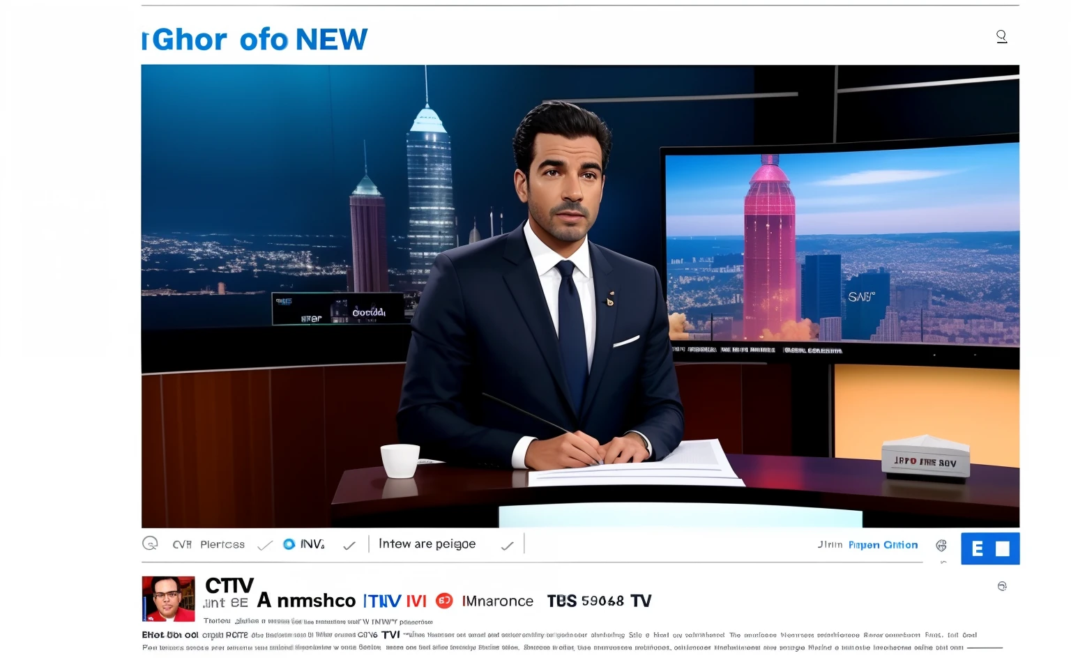 imagem arafed de um homem de terno sentado em uma mesa, capturar, news footage, reportagem, high quality news footage, Jsc, Captura de TV, Imagens editoriais, Voitv, news broadcast, telejornal vespertino, proporcional, TV News, TVN, .gif, exploitable image, In the background, gui guimaraes, news segment