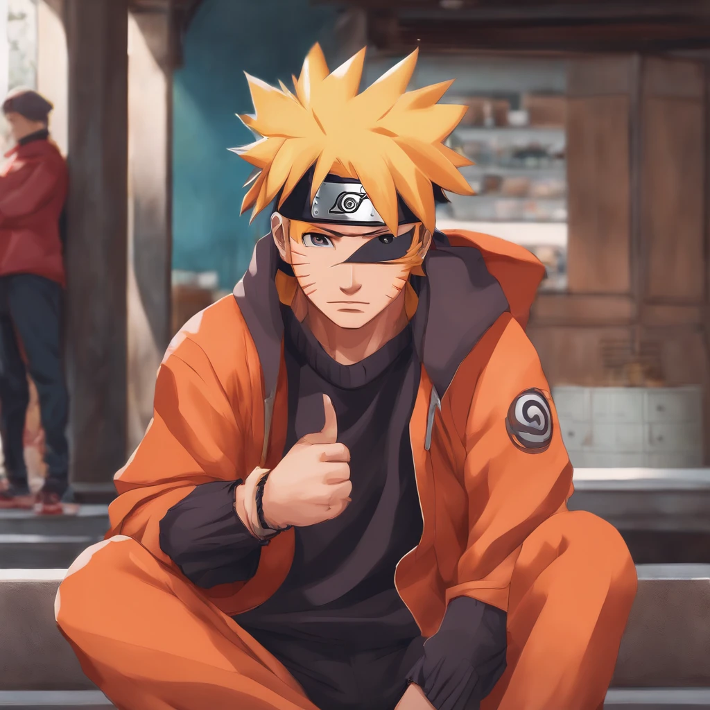 Naruto in streetwear style