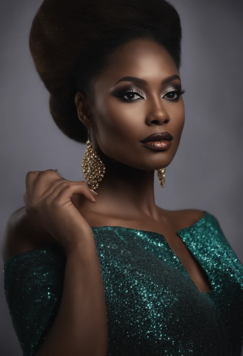 femme puissante, Femme de 31 ans, longs cheveux noirs, visage grave, sparkle in the eye, executive, Well-dressed woman, pagne, Femme noire, yeux bruns