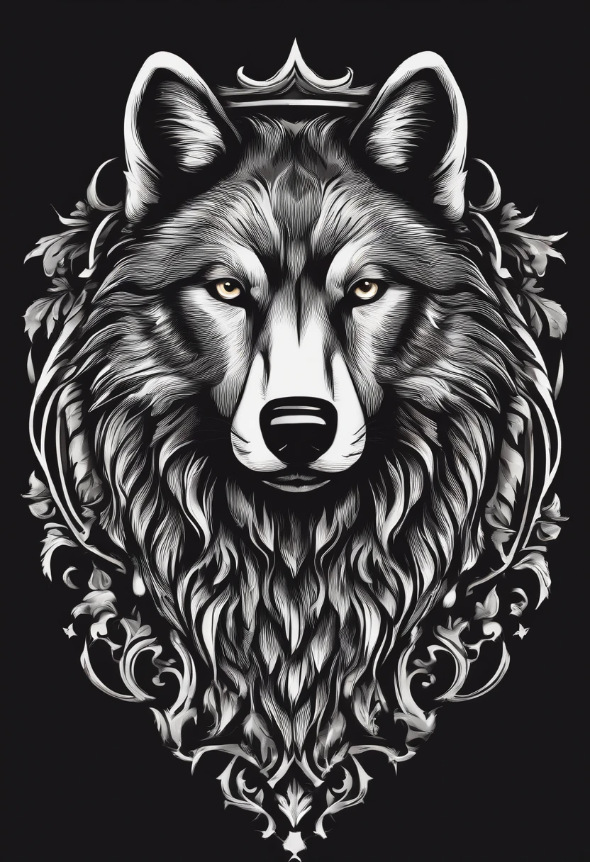 Logo for men's clothing brand related wolves emblem for men's designer clothing brand in excellent quality spectacular designer well detailed modern excellent quality Full HD 9k and natural lighting silkscreen