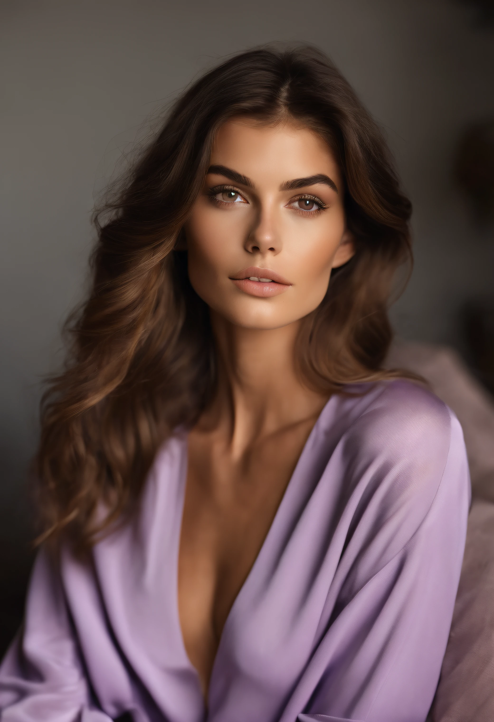 Femme arafed dans des seins visibles nus convenables , Kukami garde les cheveux et les culottes petits, fille sexy aux yeux bruns, Portrait de Kaia Gerber , cheveux bruns et grands yeux, selfie of a young woman, Yeux de chambre, Violet Myers, pas de maquillage, maquillage naturel, looking straight at camera, Visage avec Artgram, maquillage fin, Superbe plan complet, dans la chambre, décolleté, bien en chair, , grosses cuisses , gros seins