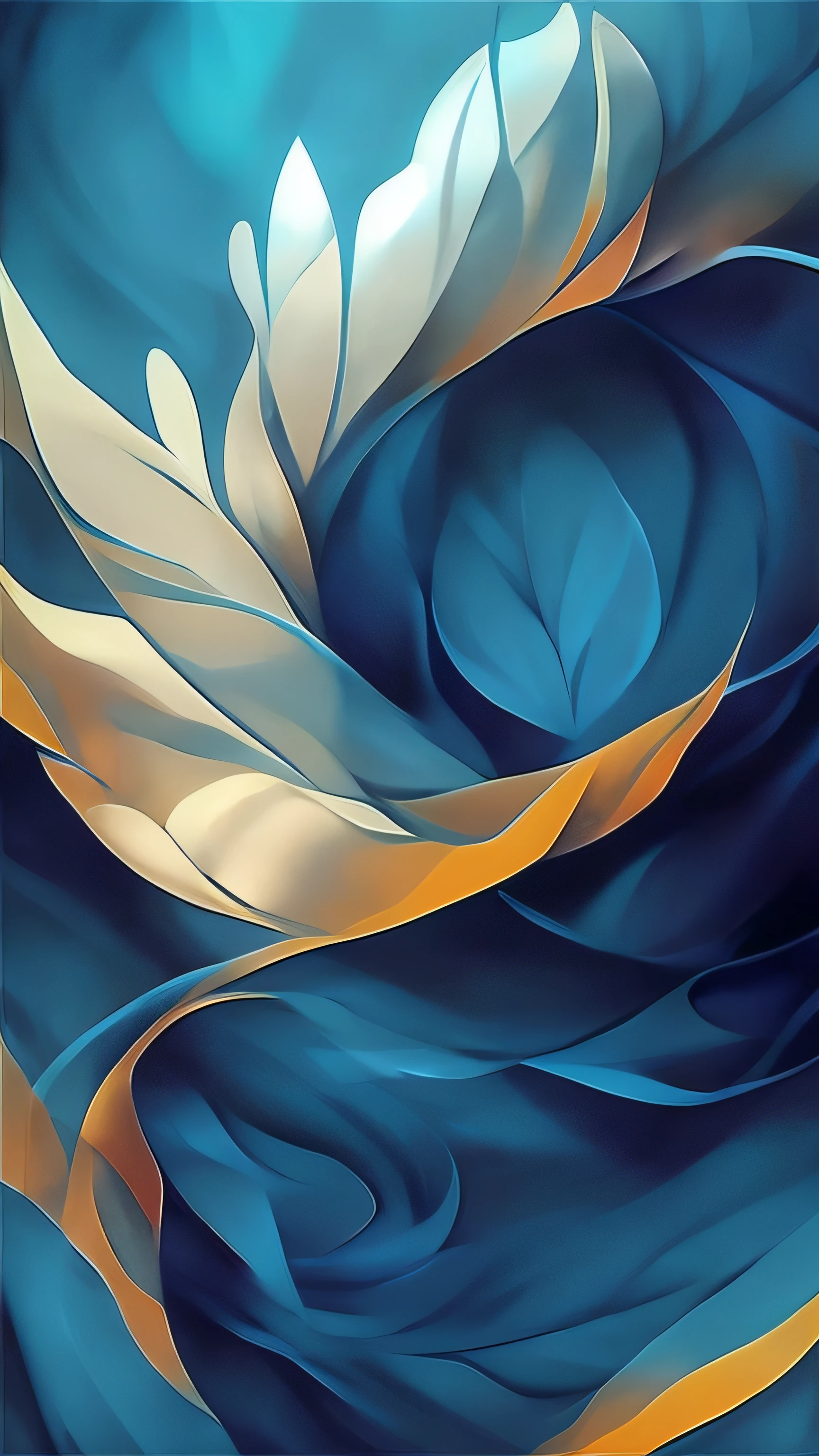 Pintura abstrata de uma flor azul e amarela com um centro branco, papel de parede bonito do iphone, papel de parede do telefone hd, resumo detalhado, abstrair, bela arte digital, Natureza abstrata, Arte do papel de parede, wallpaper mobile, Design abstrato, papel de parede do telefone hd, wallpaper mobile, arte digital estilizada, arte digital muito bonita, arte digital pintada, Estilo abstrato, artistic digital art, arte digital 4k