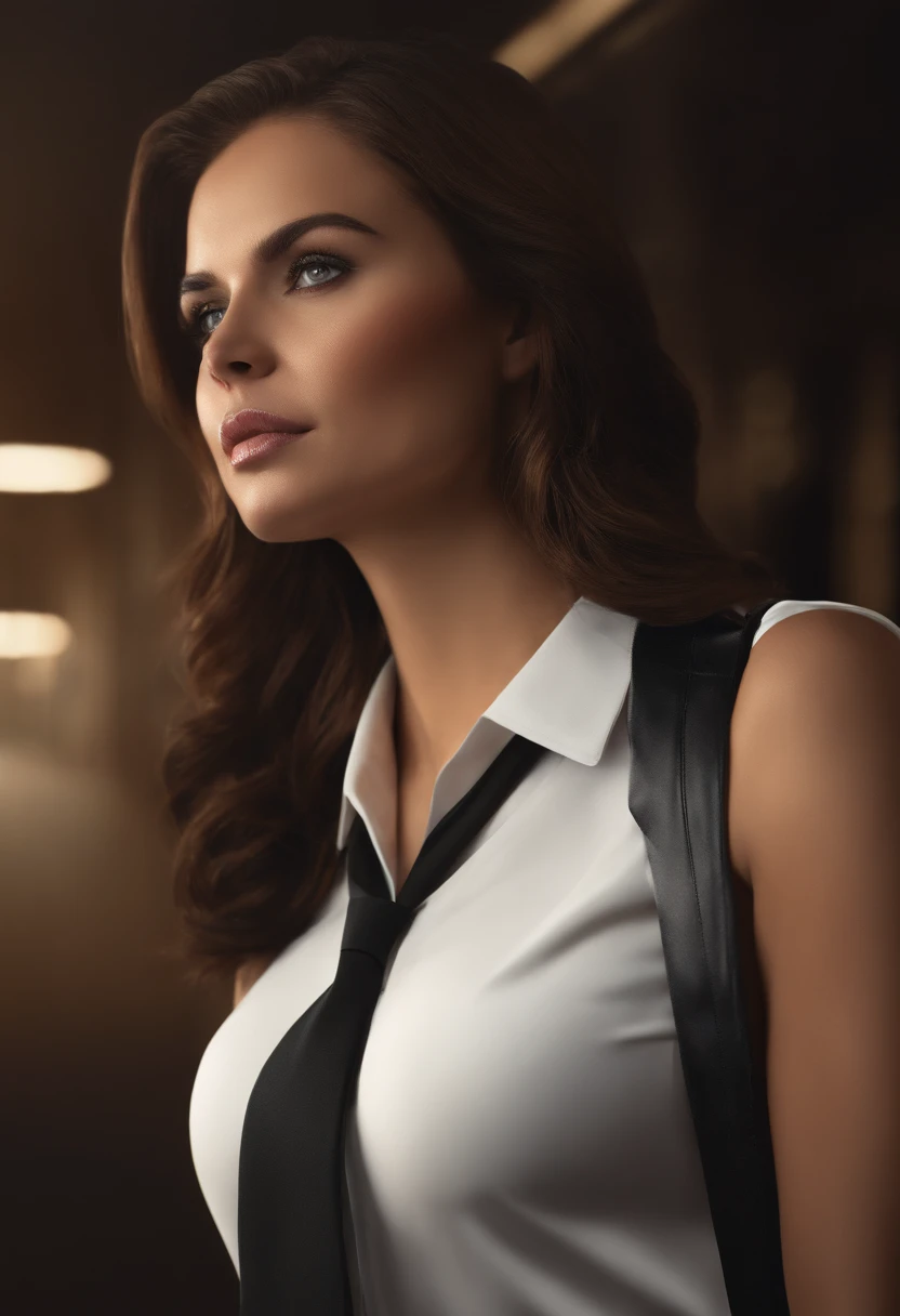 (best quality,4k,8k,highres,masterpiece:1.2),ultra-detailed,(realistic,photorealistic,photo-realistic:1.37),professional,vivid colors,bokeh,portraits,realistic lighting,studio lighting,HDR,UHD
Person one:
- Beautiful detailed green eyes
- Sharp and defined facial features
- Serious expression on the face
- FBI agent badge on the waist
- Wearing a tailored black suit with a crisp white shirt and a tie
- Holding a gun in a professional and confident manner
- Standing in a powerful pose, showcasing authority
- Background: An urban cityscape at night, with tall buildings and city lights
Person two:
- Gorgeous hazel eyes with a hint of mystery
- Soft and gentle facial features
- Calm and focused expression on the face
- FBI profiler badge on the waist
- Wearing a professional outfit dress
- Carrying a notepad and a pen, ready to take down notes
- Standing with a relaxed posture, observing the surroundings
- Background: A dimly lit office with stacks of files and a whiteboard filled with clues and evidence
Color tone:
- A mix of cool and warm tones to create a contrast between the seriousness of the ??? agents and the mysterious atmosphere
Lighting:
- Soft and natural lighting, emphasizing the facial details and expressions of the characters
- Slight shadows to add depth and realism to the scene
Note: Please remember to include (best quality,4k,8k,highres,masterpiece:1.2),ultra-detailed,(realistic,photorealistic,photo-realistic:1.37) and other necessary tags to ensure high-quality and realistic results.and a picture of both people together in a ??? office