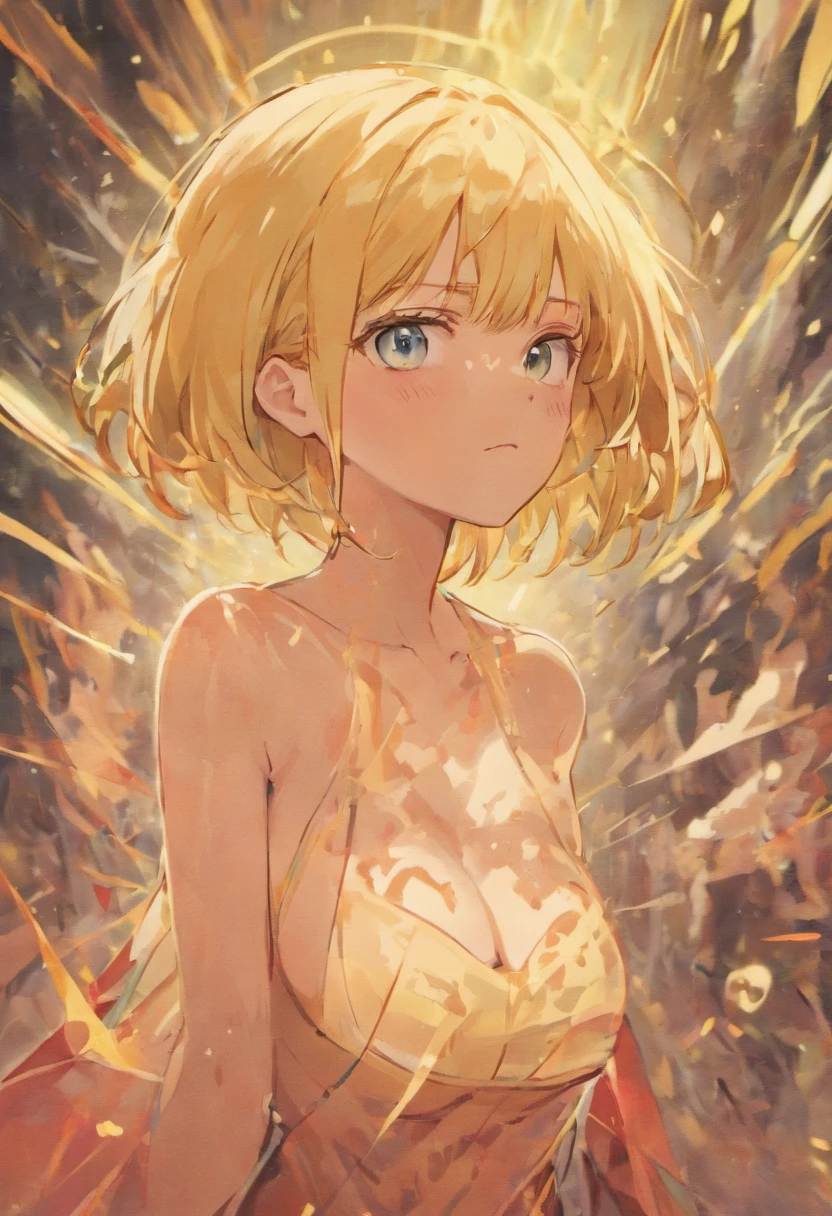 samui from naruto anime character big tits blonde girl shrot hair bob haircut