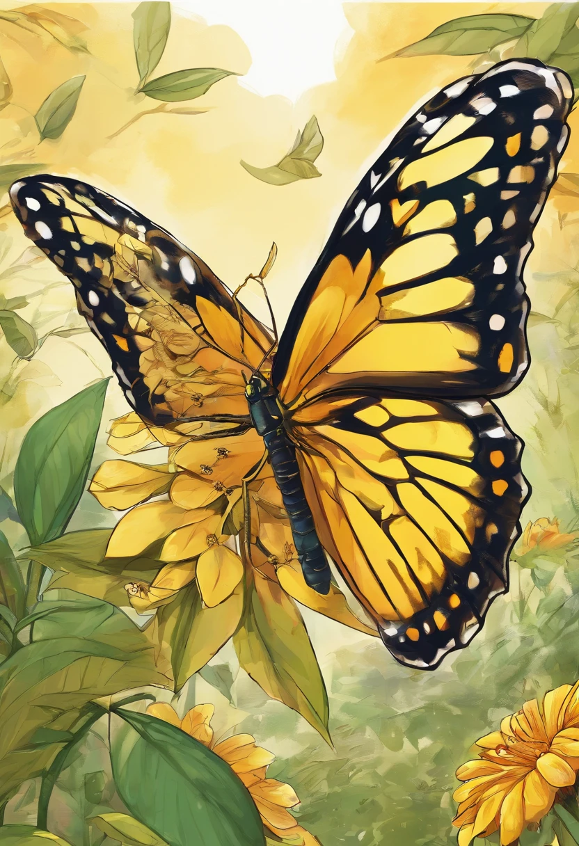 Stable Diffusion prompt: coelho, golden birdwing butterfly,, children book illustration, with texture, (best quality:1.2), ultra-detailed, (realistic:1.37), portraits, vivid colors, soft lighting, no human
