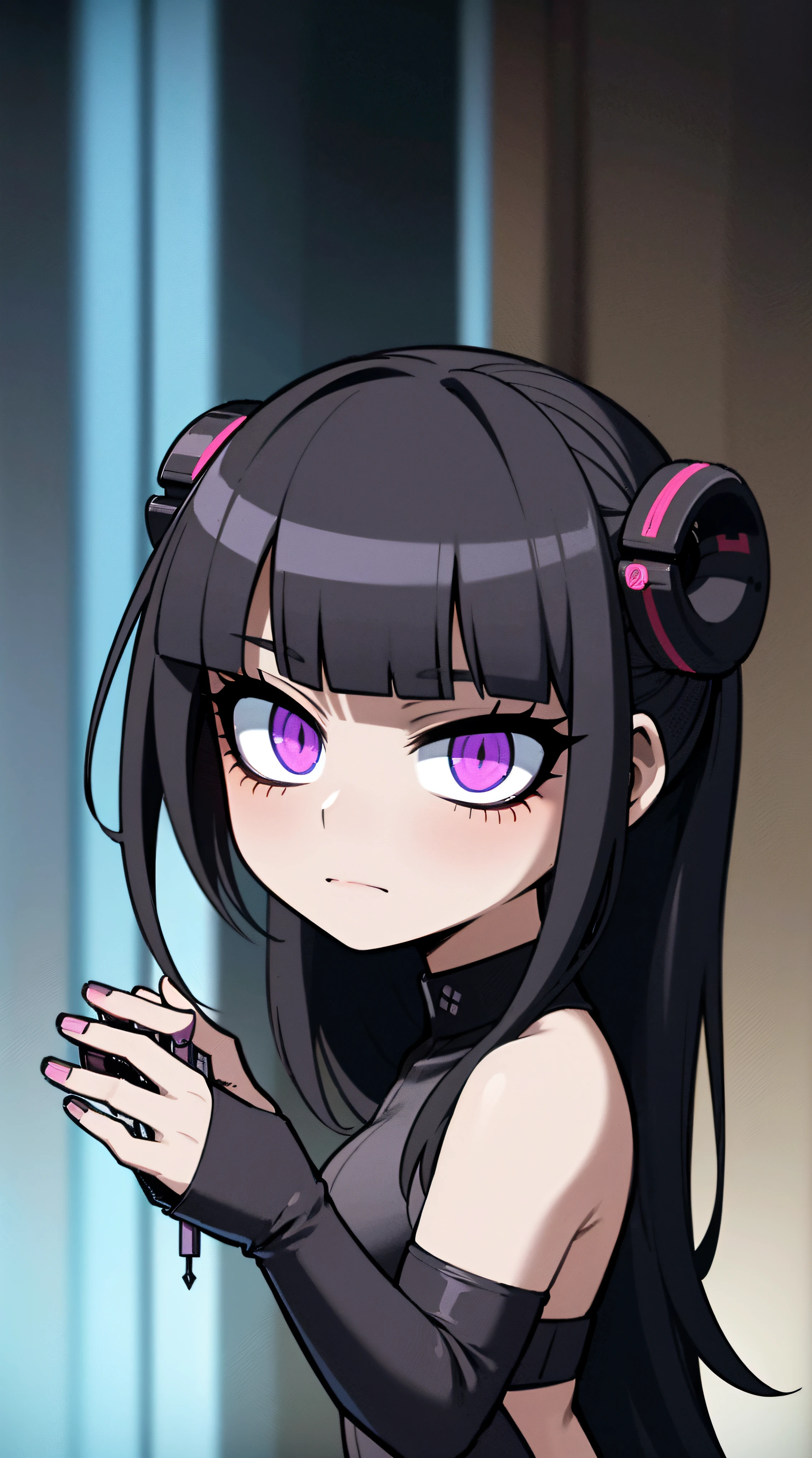 a close up of a person with a weird face and nails, gothic maiden anime girl, gothic - cyberpunk, cyberpunk horror style, gothic art style, detailed digital anime art, gothic art, demon anime girl, gothic girl face, anime style 4 k, dark art style, anime cyberpunk art, gothic aesthetic, 1 7 - year - old anime goth girl, gothic horror vibes