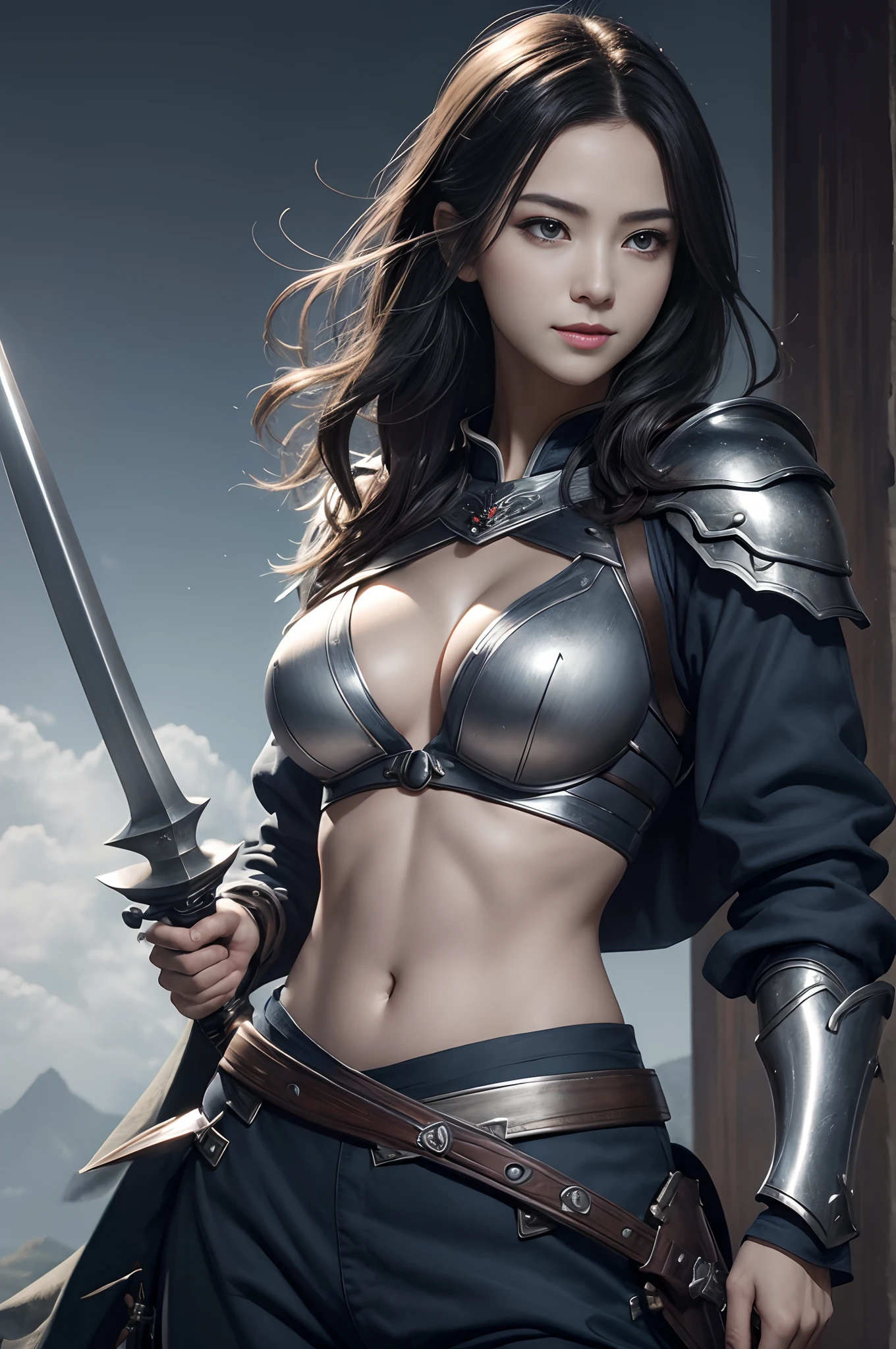holding swords Background with