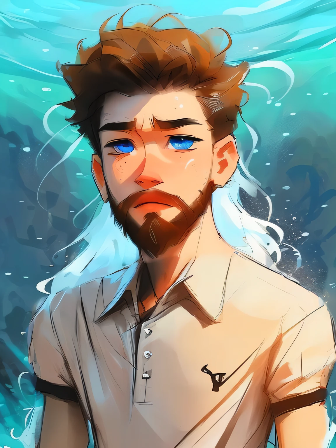 samdoesart shirt, formal polo shirt, dark colors
