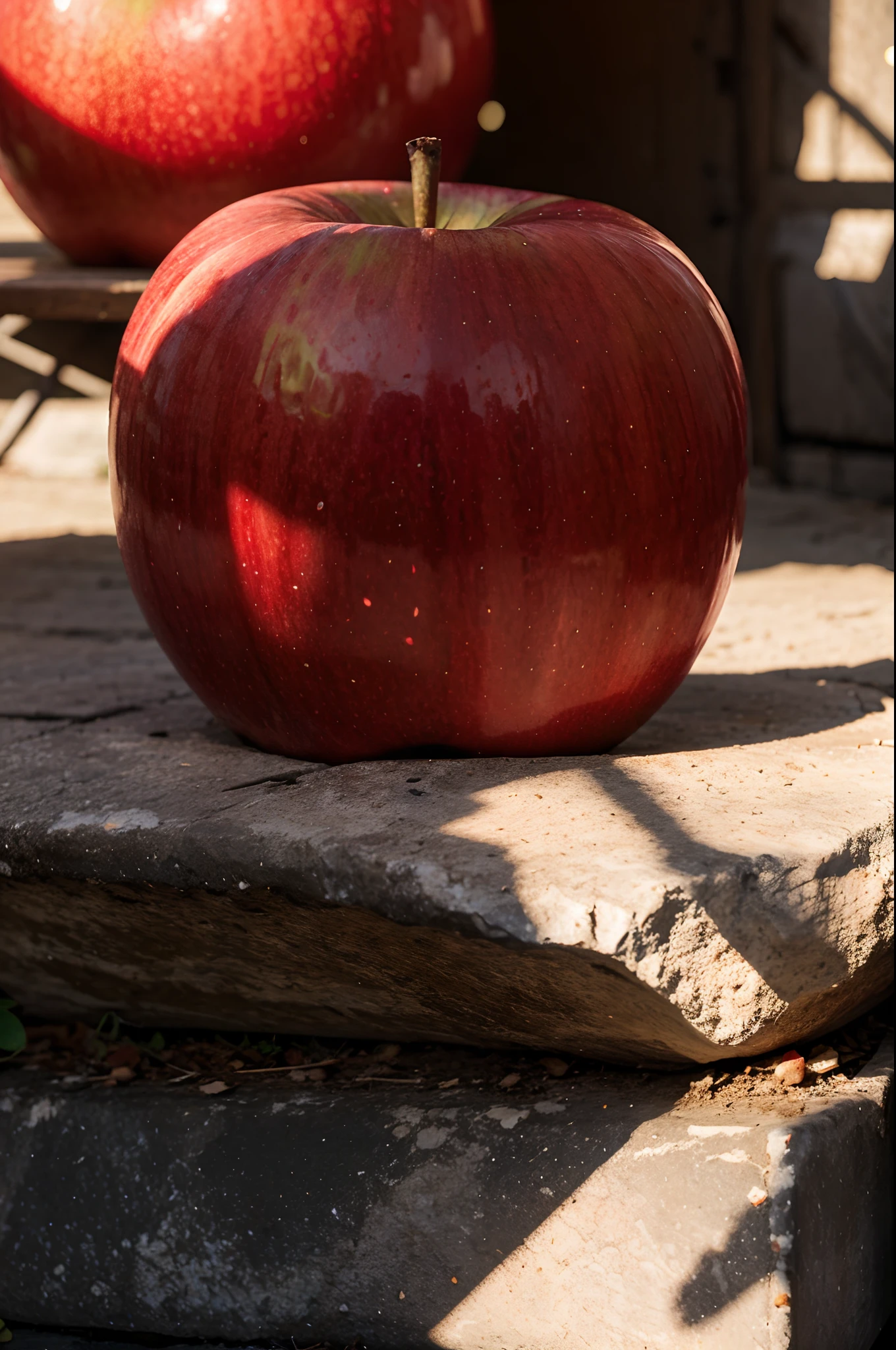 Big bright red apple
