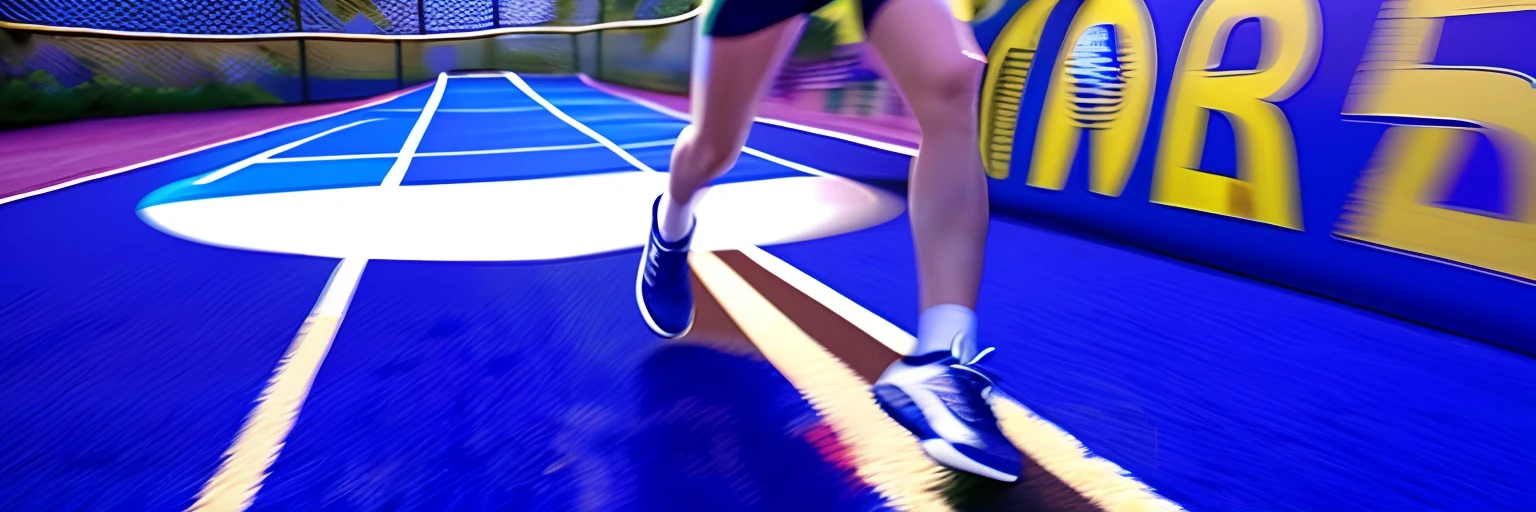 Image of a woman running with a tennis racket, Banner, UE5, UE 5, UE5 rendering, tiro no meio, Directed by: Kuno Veeber, UE4, UE 4, Tiro no meio, Meio - tiro, Imagem promocional, UE, advertising photo, Ad image, promo, O melhor no Adobe Stock, correr, by João Artur da Silva