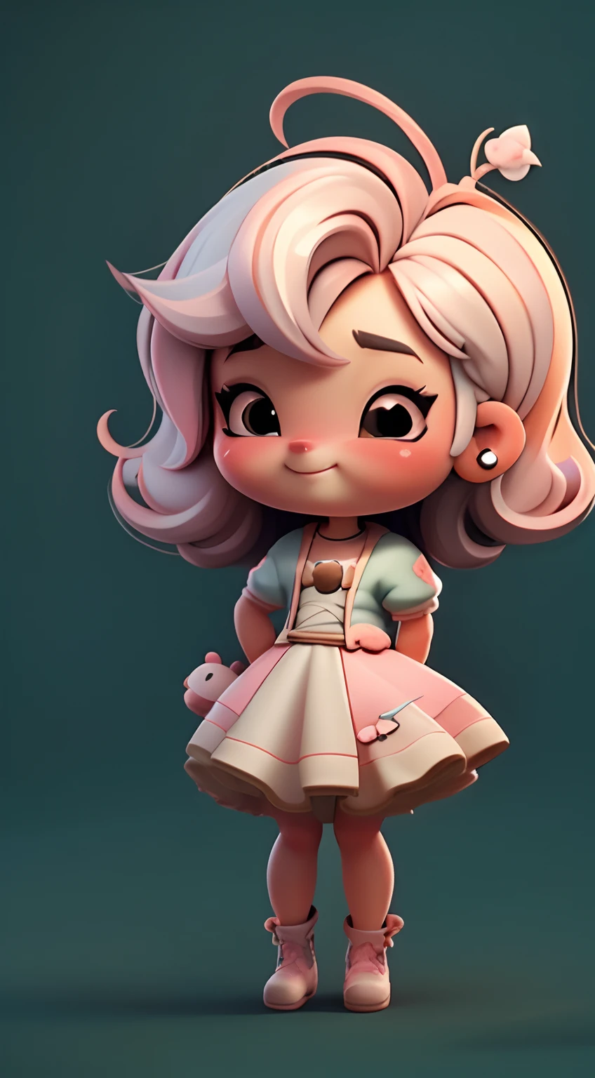 , (master part:1.3), ((Melhor_qualidade)), (absurdos), (((Anime chibi mini fofo bonito 3D renderiSado))), retrato, simples_Background Story, melancia_Background Story, Anime chibi mini fofo bonito 3D renderizado, sentado em um prato, cabelo rosa longo com boop 、Use um longo vestido rendado com babados pretos , sorridente, So it's cheap Fada do inverno.