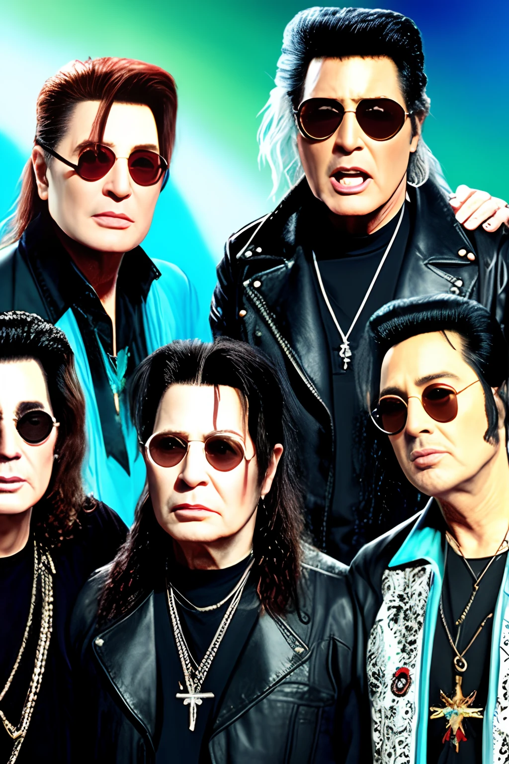 Ozzy Osbourne with Elvis Presley and Hatsune Miku