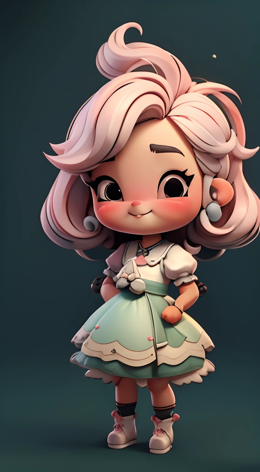 , (master part:1.3), ((Melhor_qualidade)), (absurdos), (((Anime chibi mini fofo bonito 3D renderiSado))), retrato, simples_Background Story, melancia_Background Story, Anime chibi mini fofo bonito 3D renderizado, sentado em um prato, cabelo rosa longo com boop 、Use um longo vestido rendado com babados pretos , sorridente, So it's cheap Fada do outono