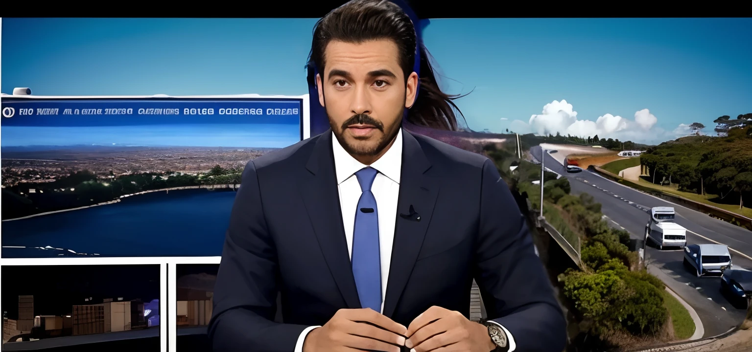 estrada com movimento de camioes e autocarros