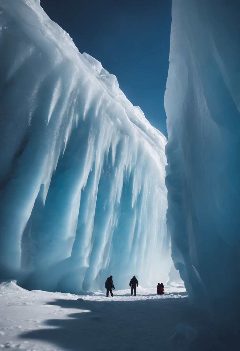 Antarctic continent、Huge ice wall、