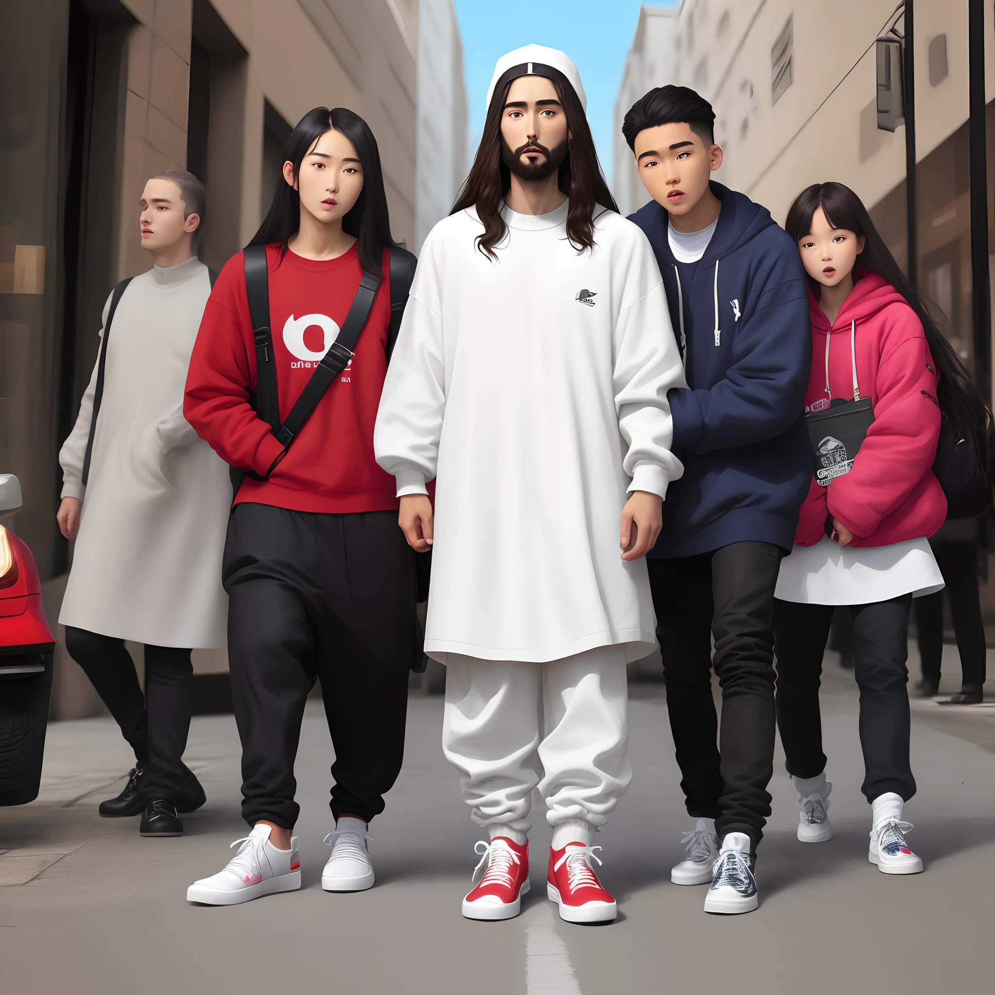 Jesus Christ wearing Yeezys