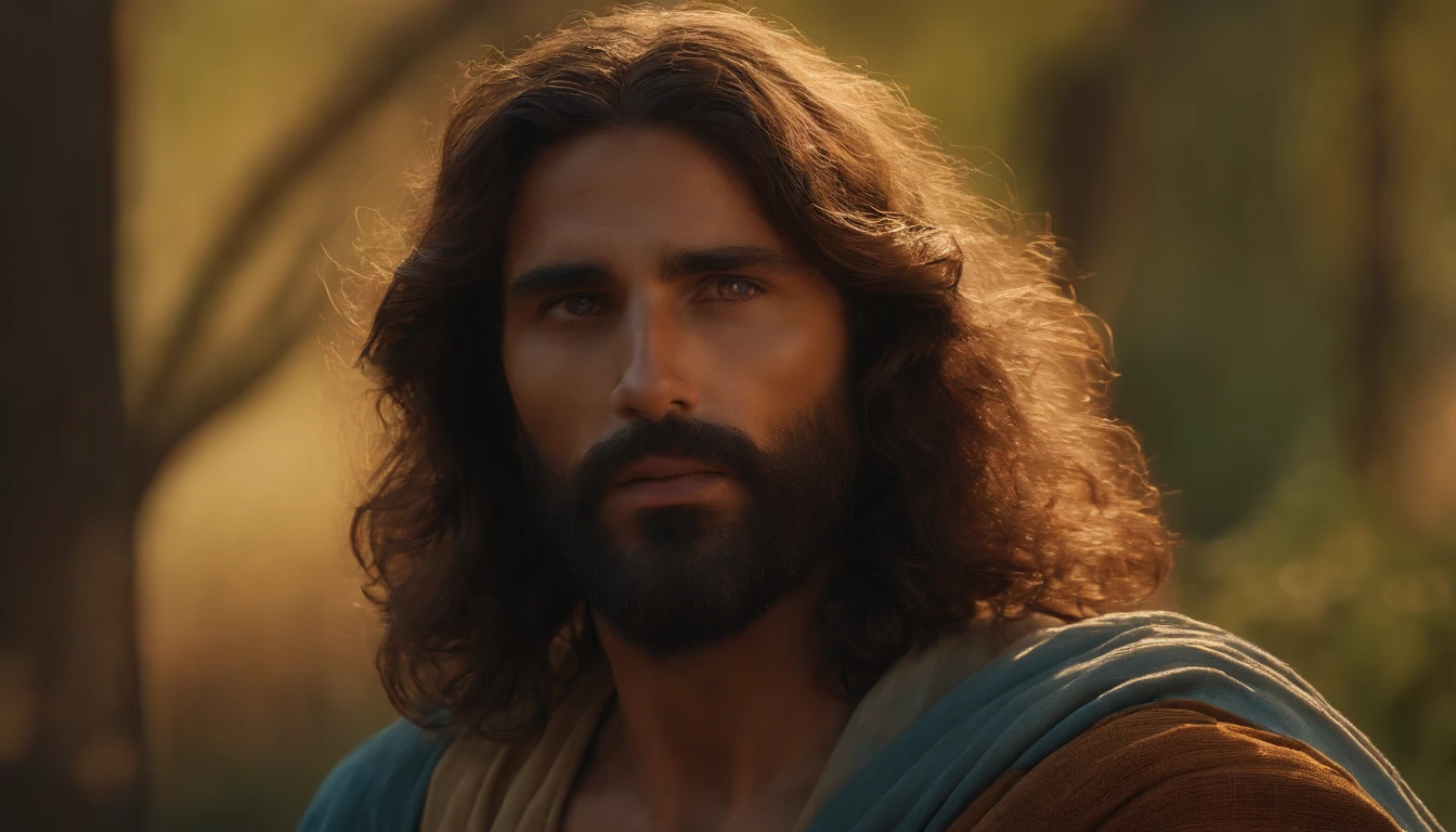 Jesus orando de joelhos ao amanhecer., Ultra HD | |, Realistic, vivid colors, altamente detalhado, Desenho UHD, caneta e tinta, perfect composition, Beautiful insanely detailed octane rendering Trend in ArtStation, 8k artistic photography, arte conceitual fotorrealista,