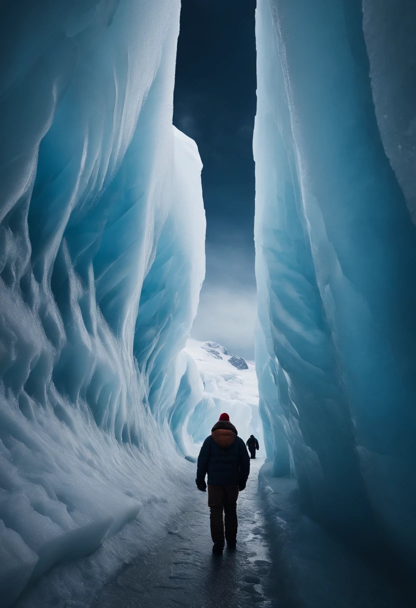 Antarctic continent、Huge ice wall、