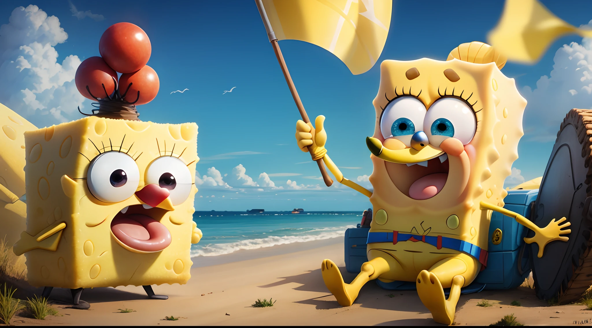 spongebob on the front lines of ukraine