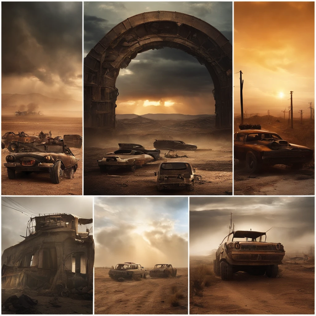 "((Post-apocalyptic world, gritty atmosphere, dystopian landscape)) MADMAX"
