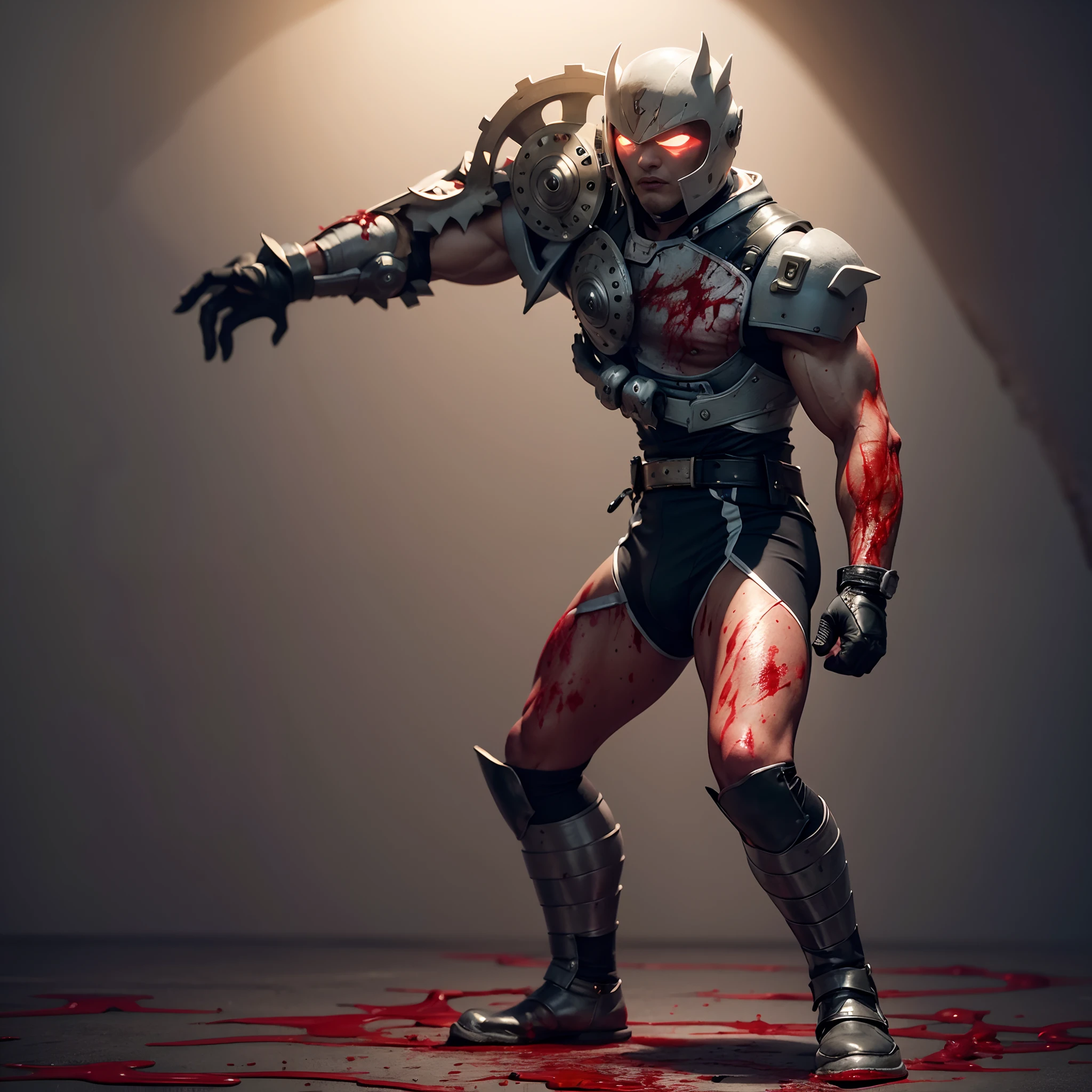 Muscle prominence々、8K、Top image quality、Vicious men、Wrestlers、villainess、cruel、and draw the full body、Beast paws、sharp eye、Bloody、Liquid constantly flows from the hands、Bloody、Bloody、Blood splatters