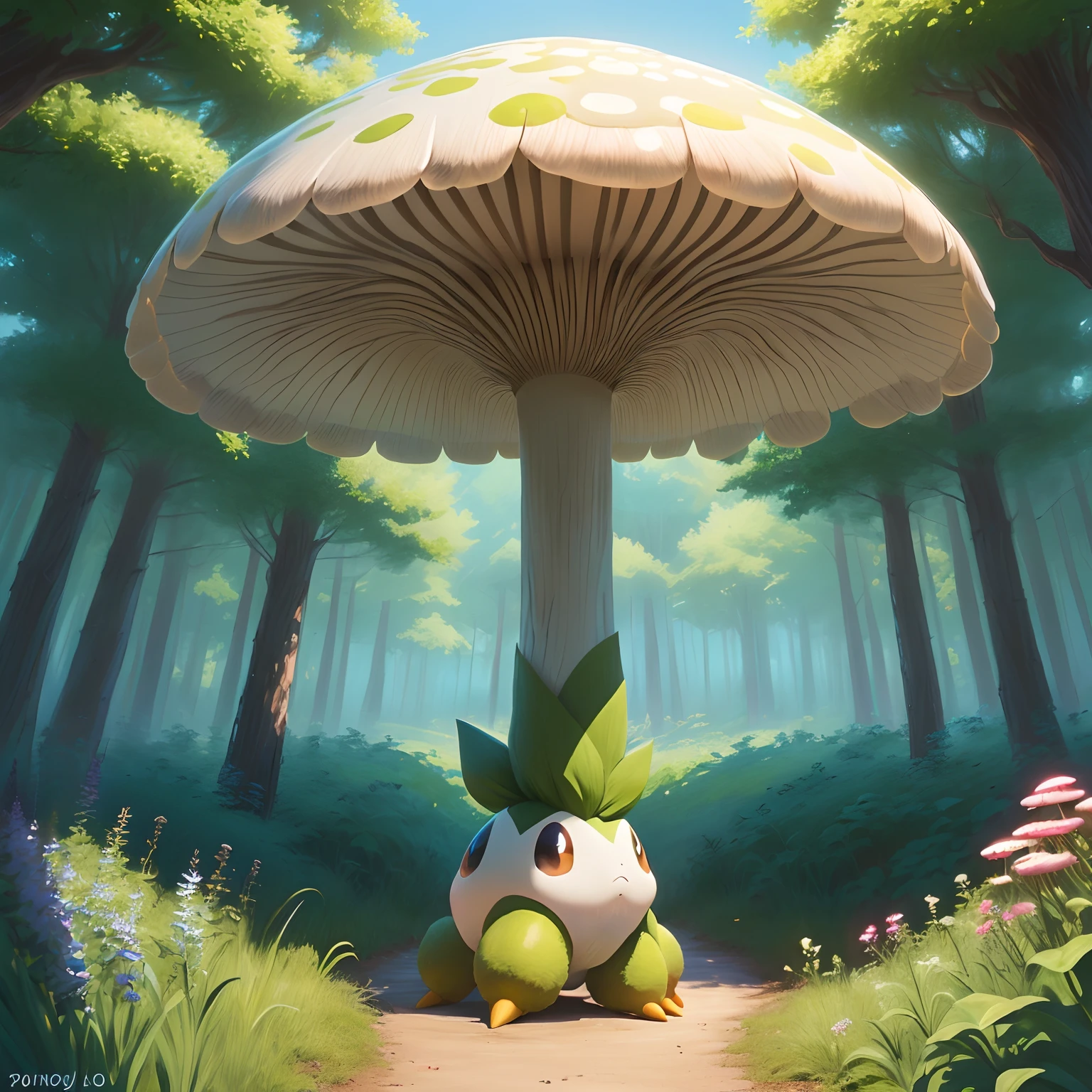 shaggy mane mushroom cartoon pokemon