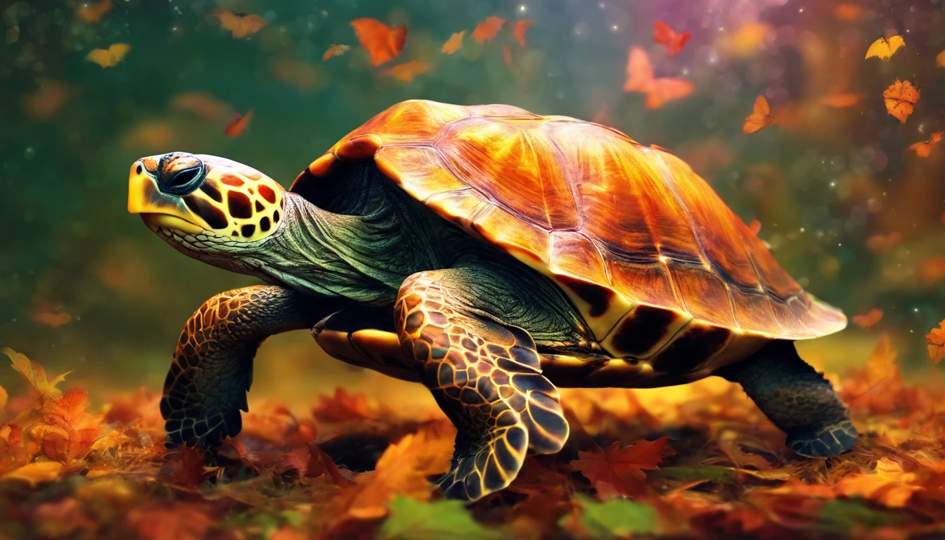happy cute halloween themed turtle
