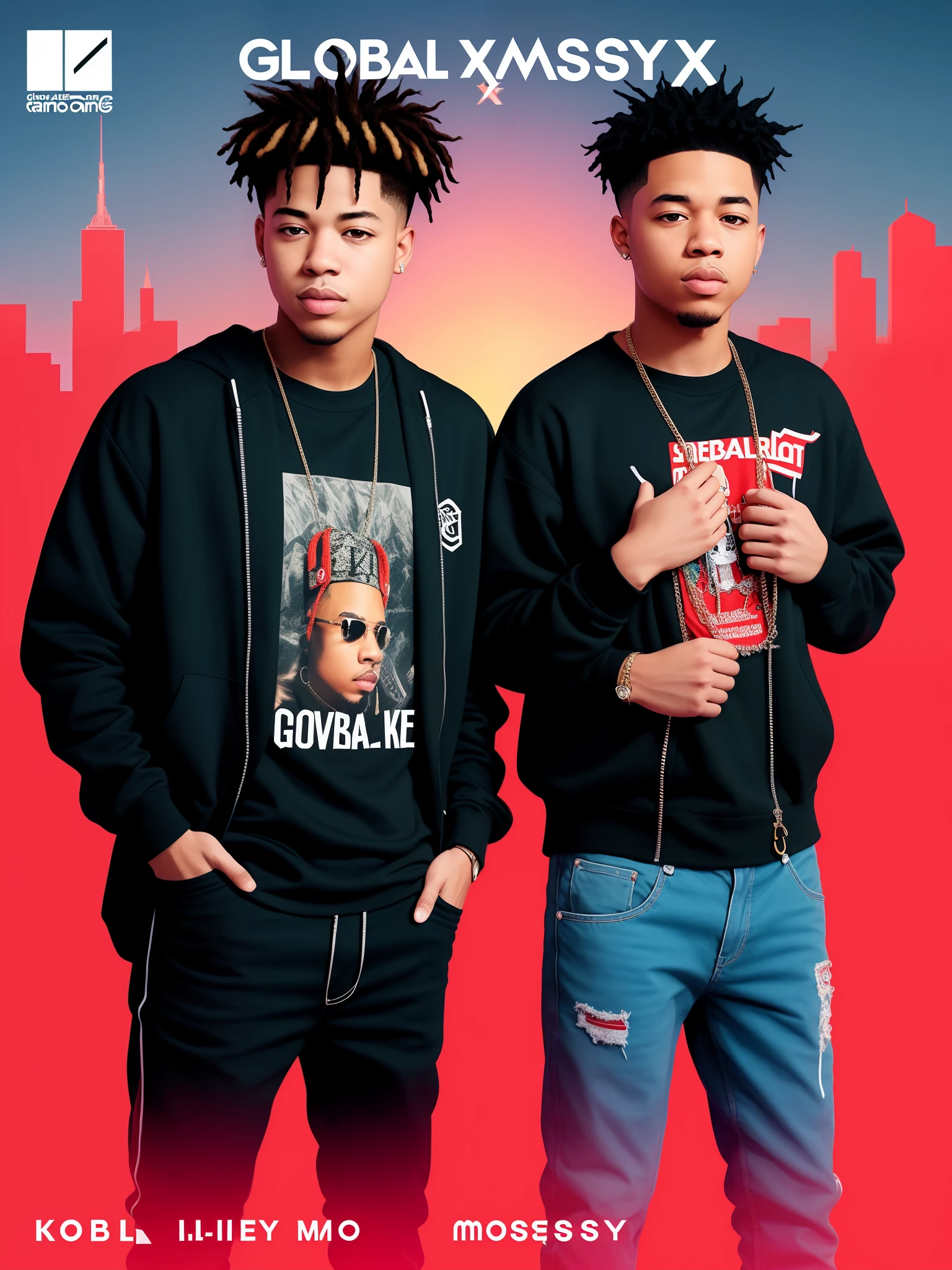 Global Ken X Lil Mosey Rap album art cover