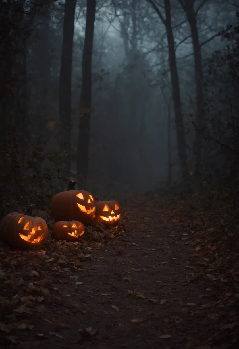 fundo escuro halloween a noite melhor qualidade na floresta
