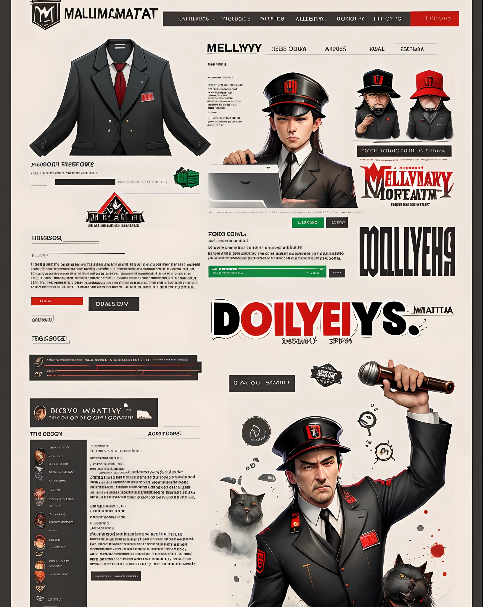 Create a logo for an online store called the delivery mafia