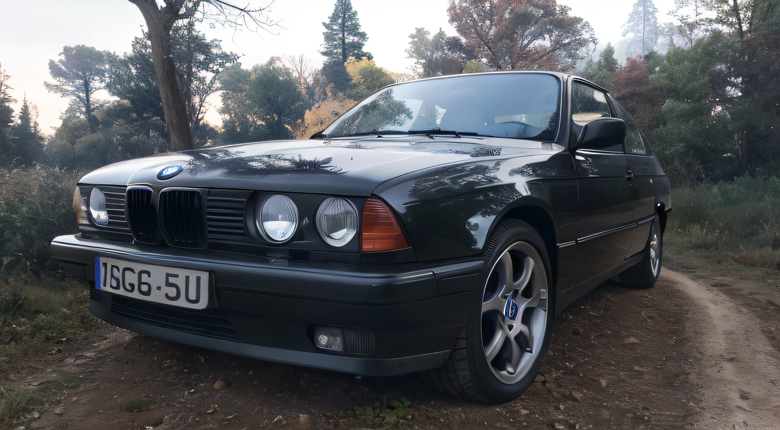 Arafed Black car parked on a dirt road near trees, 1 9 9 5, 1995, Bmw, 1990, 1 9 9 2, 1 9 9 0, 1992, 1996, 1 9 9 6, 1991, 1 9 9 1, 1994, 1 9 9 4