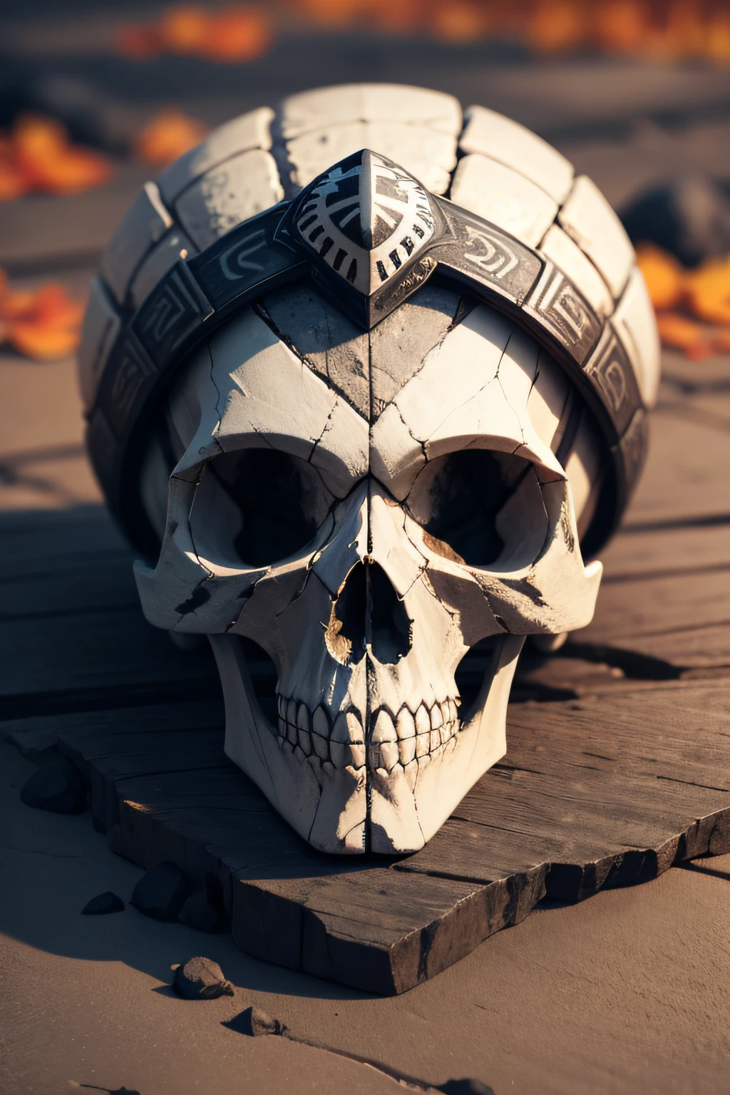 Scull on a stick, concept art, 4k