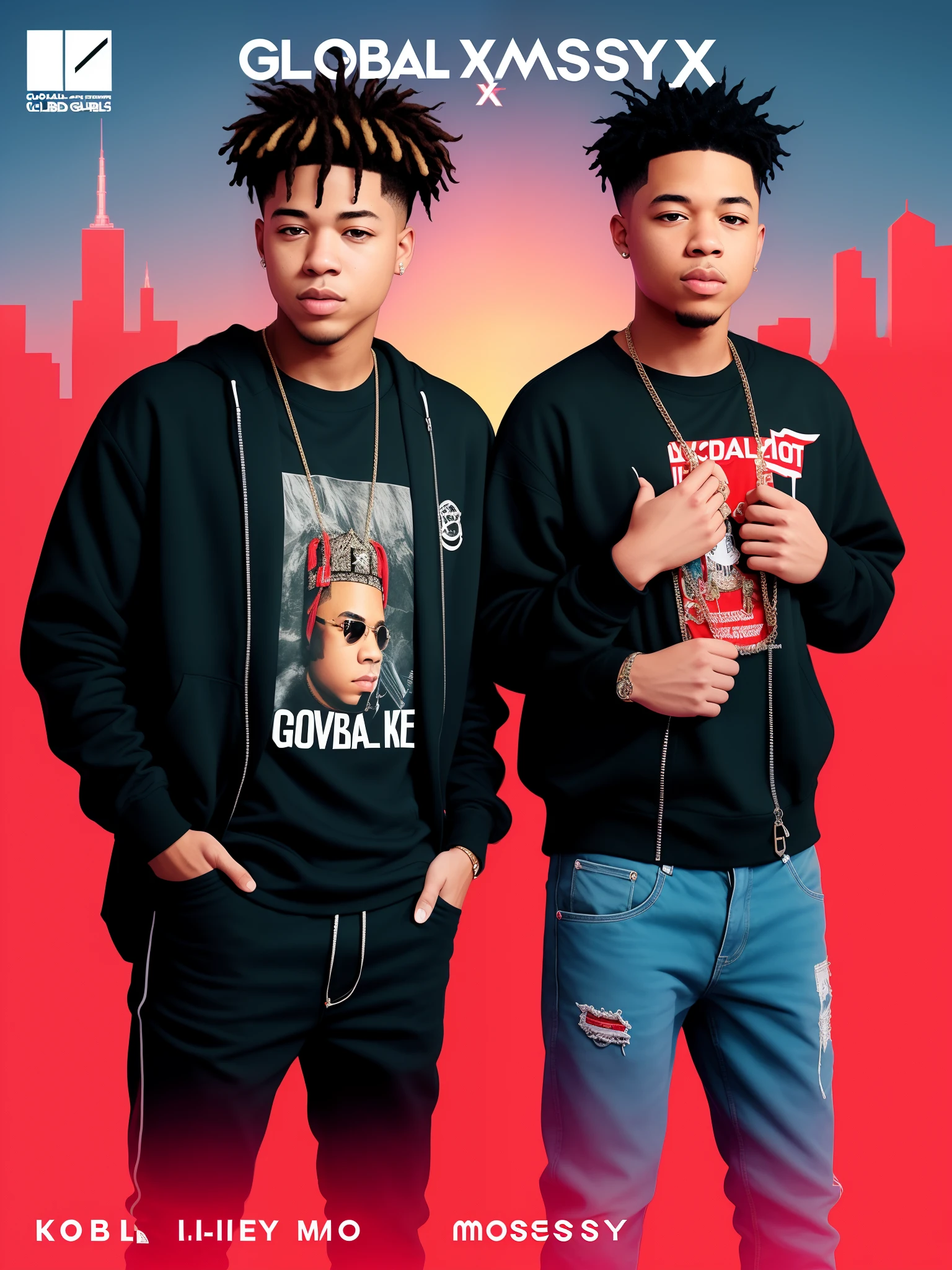 Global Ken X Lil Mosey Rap album art cover