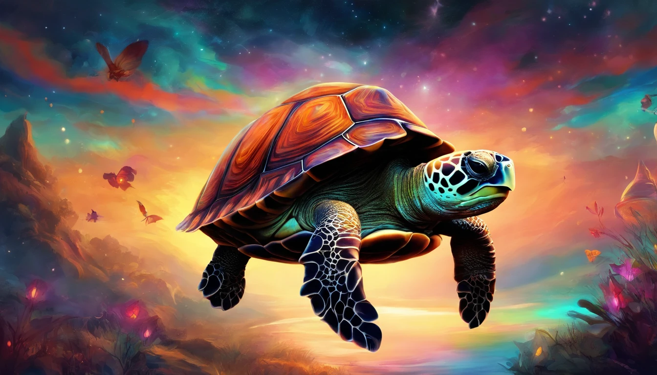 happy cute halloween themed turtle