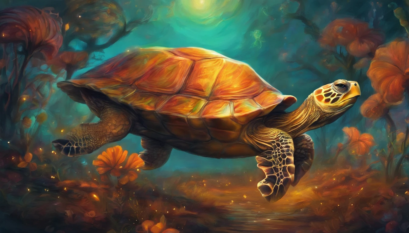 happy cute halloween themed turtle