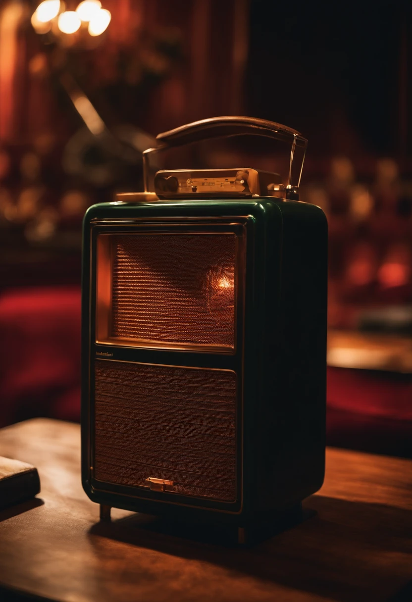 Um estudio de radio com um locultor