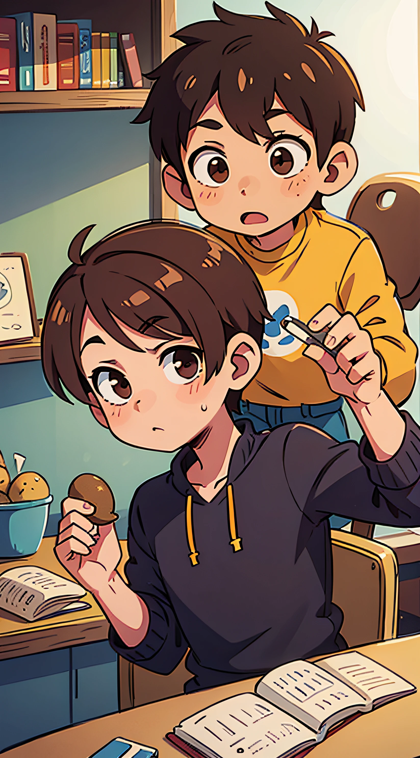 Boy with brown hair. Potato
